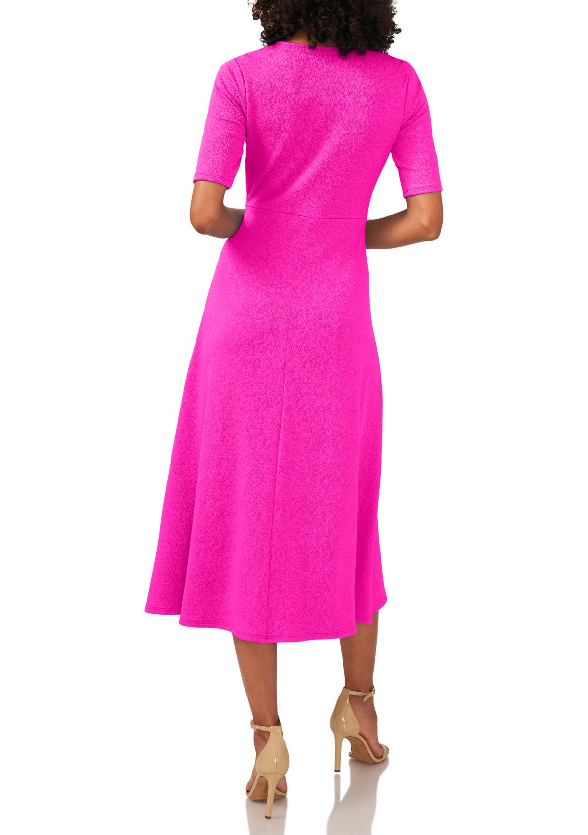 Petite Elbow Sleeve Midi Dress