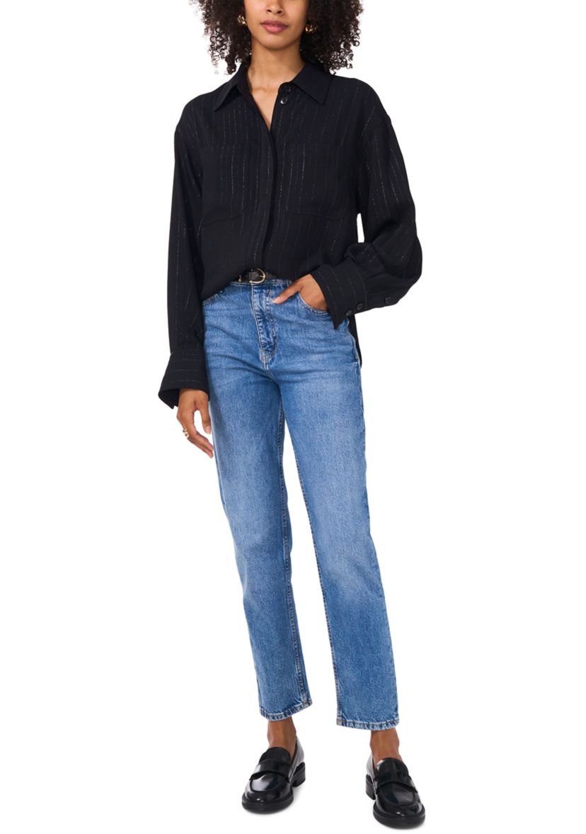 Petite Double Pocket Shirt Jacket