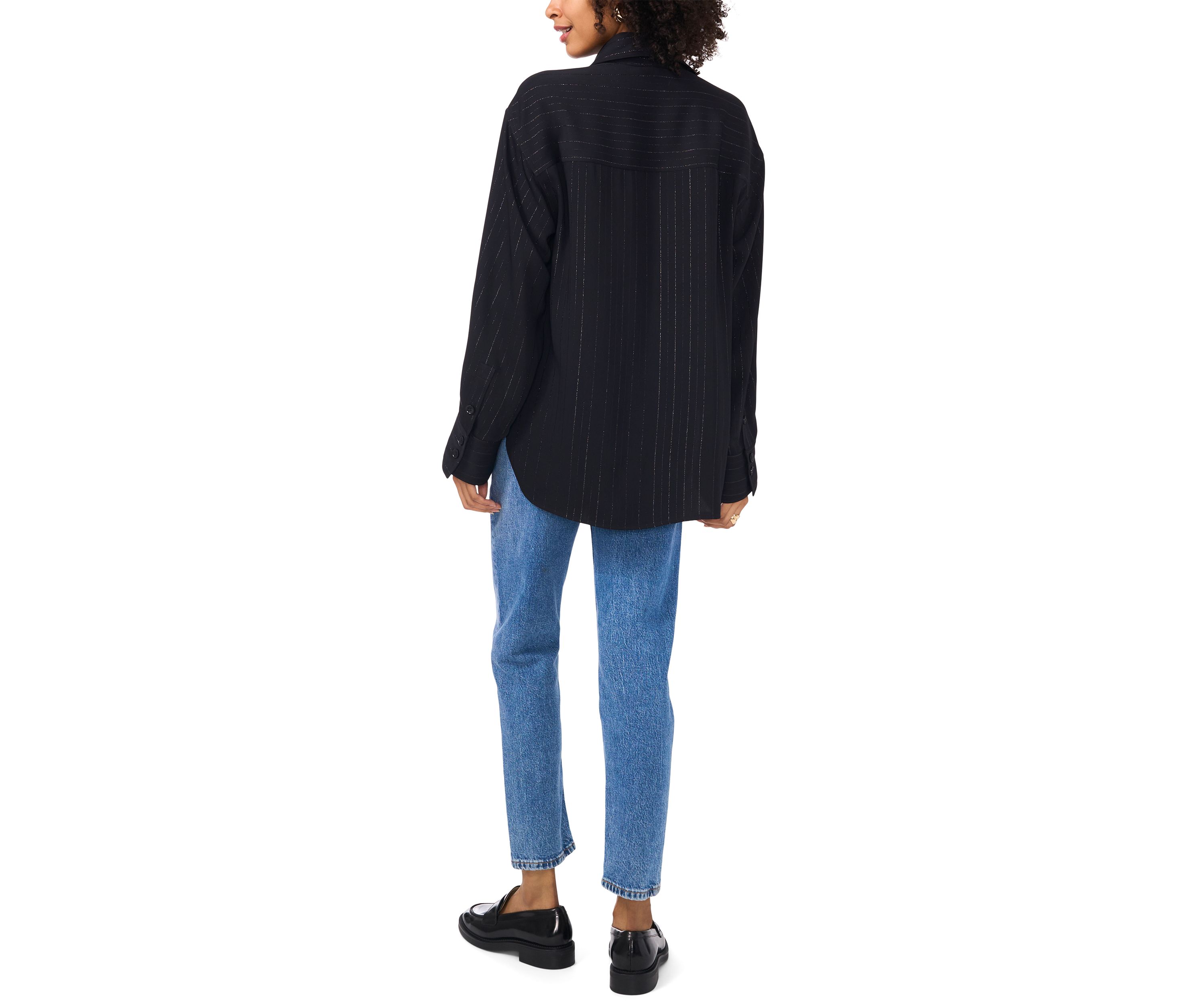 Petite Double Pocket Shirt Jacket