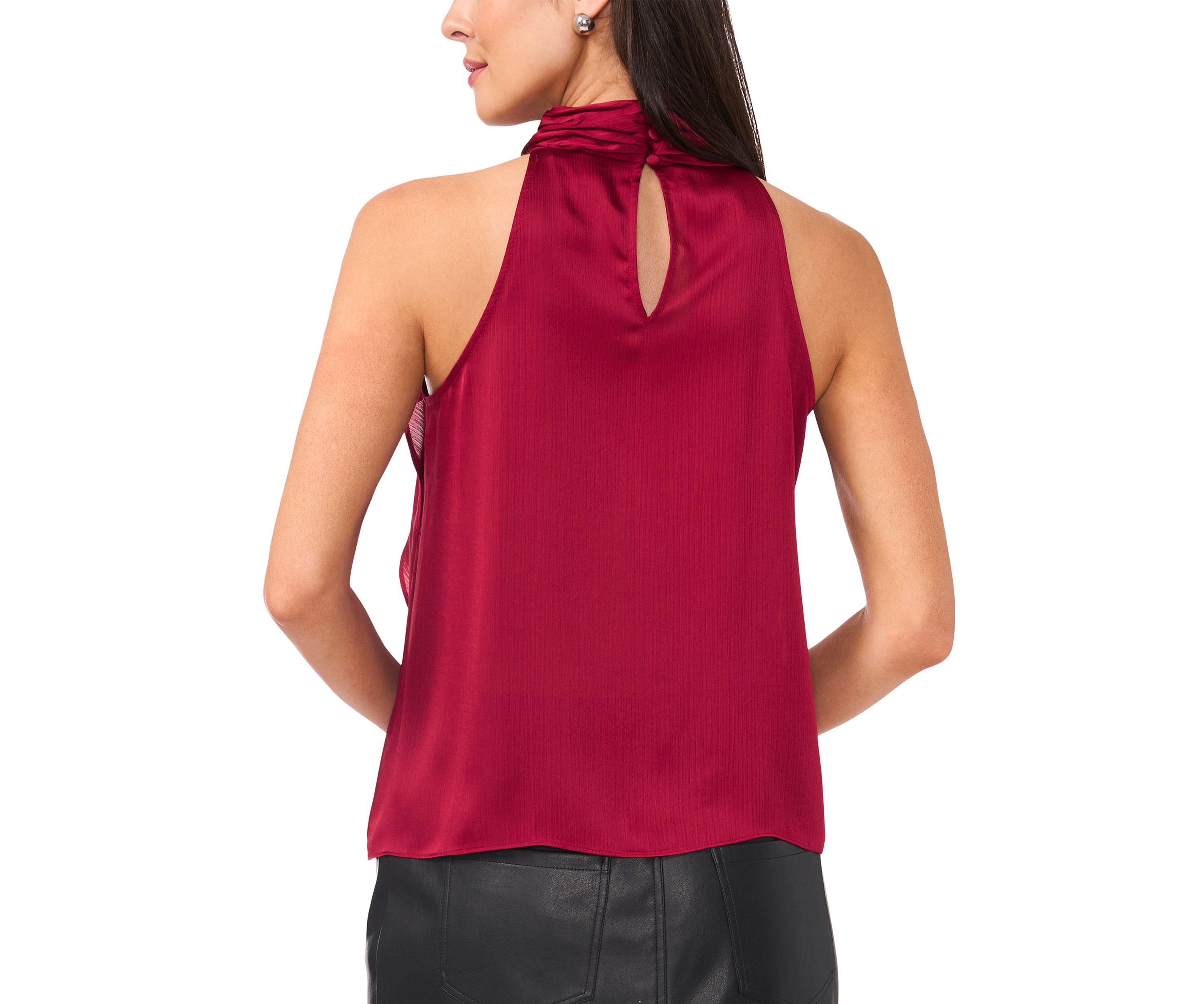 Petite Tank Top with Shirred Neck