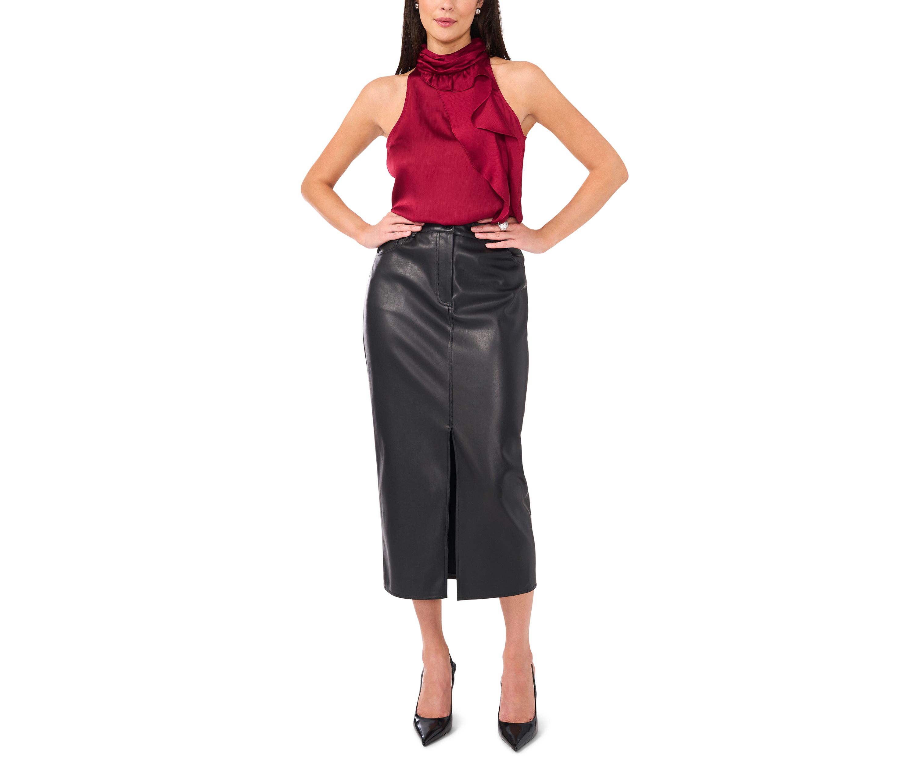 Petite Tank Top with Shirred Neck