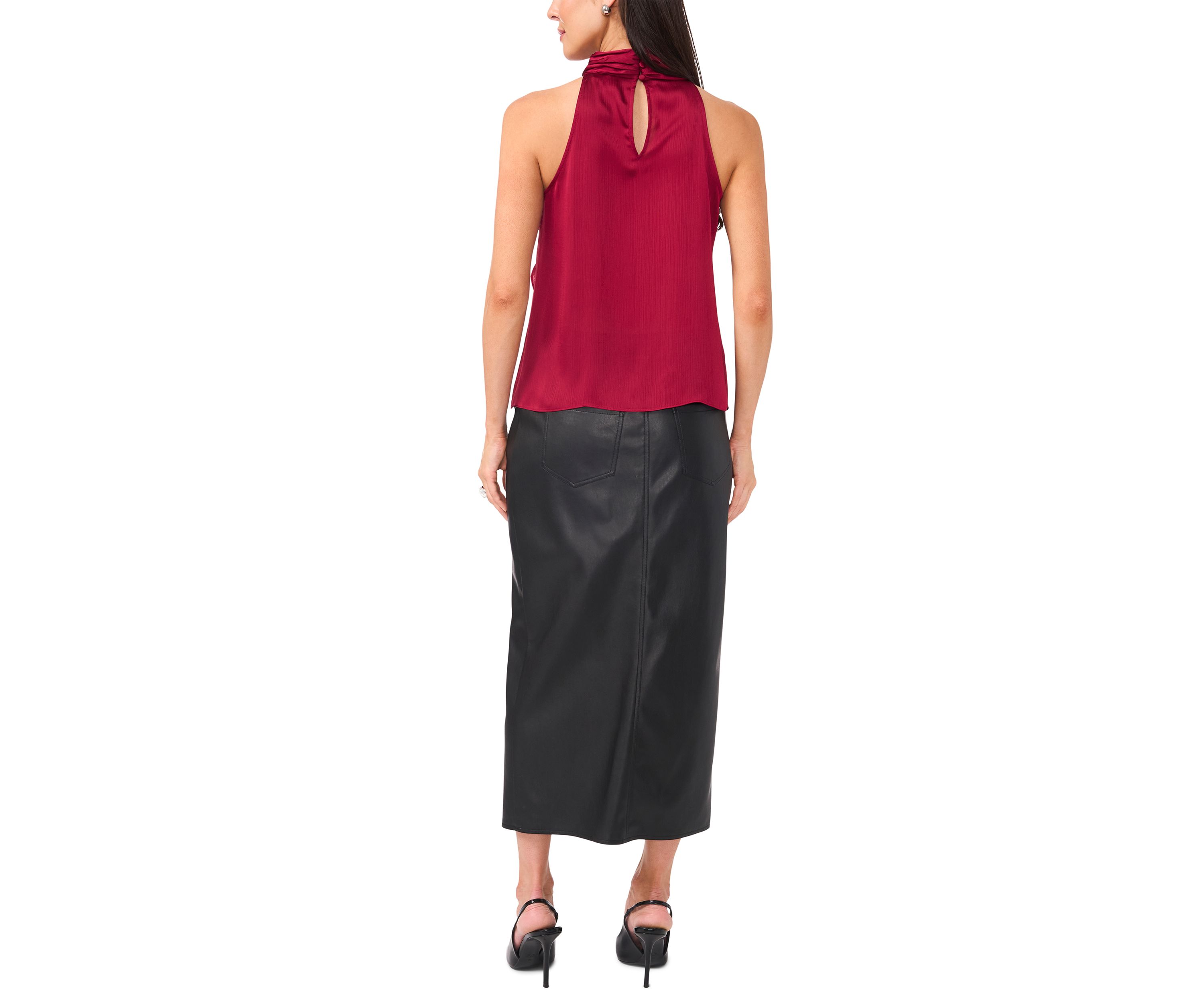 Petite Tank Top with Shirred Neck
