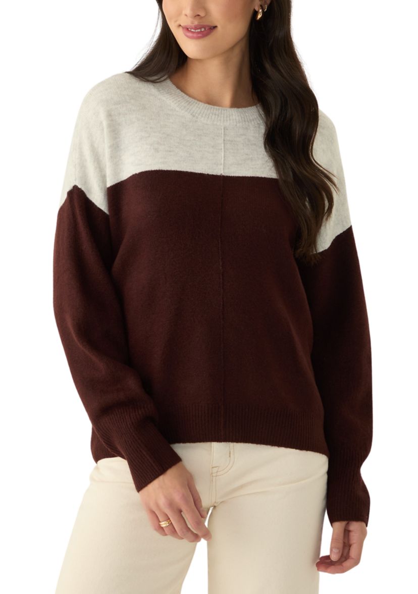 Color Block Dolman Sleeve Sweater