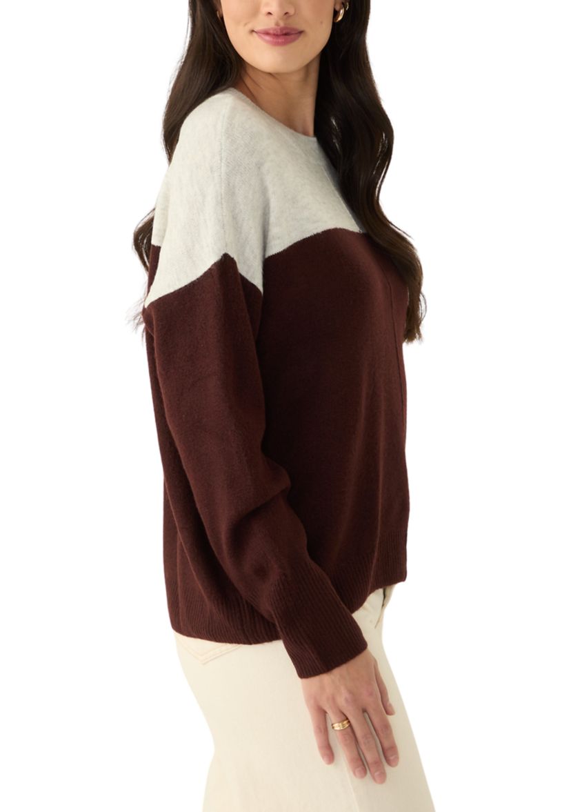Color Block Dolman Sleeve Sweater