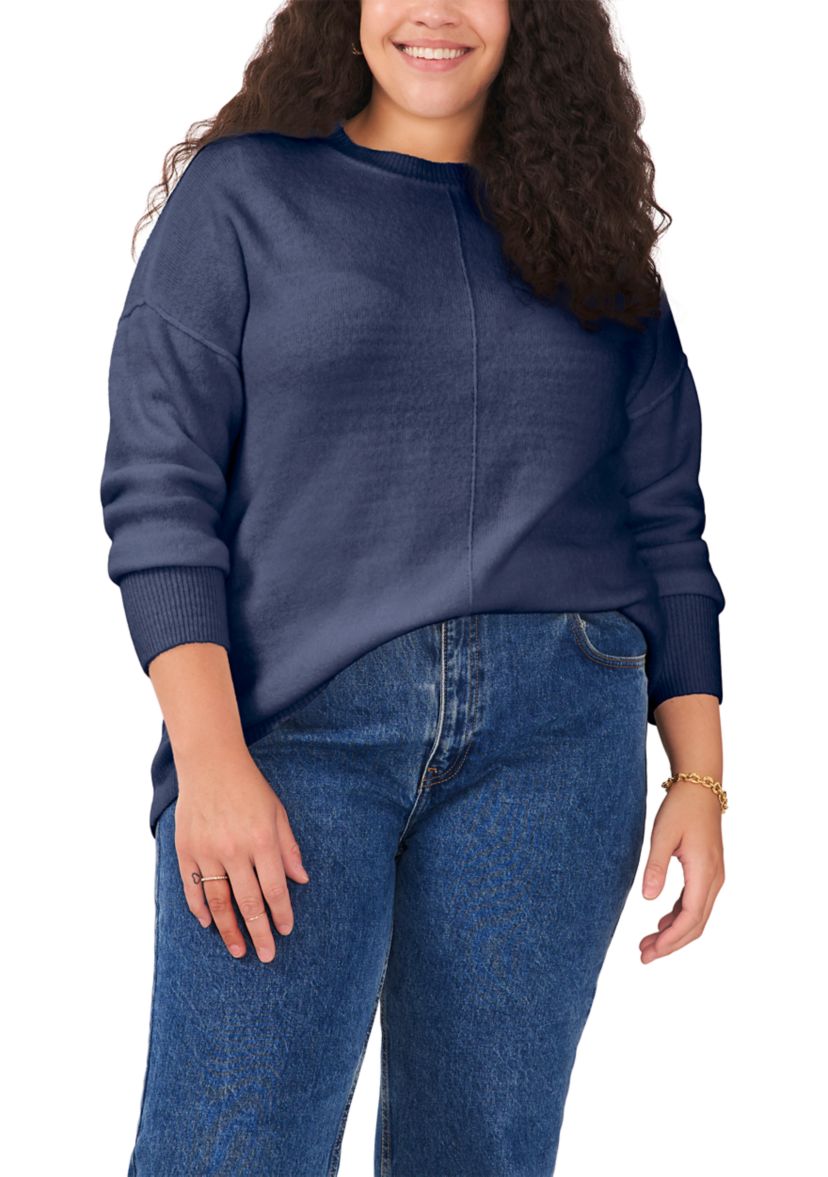 Plus Size Crew Neck Cozy Sweater 