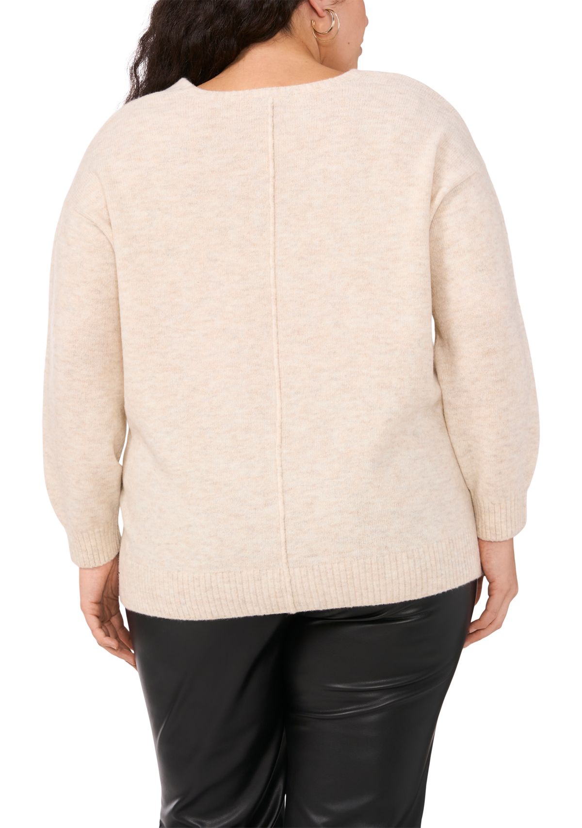 Plus Size V-Neck Cozy Cashmere Sweater