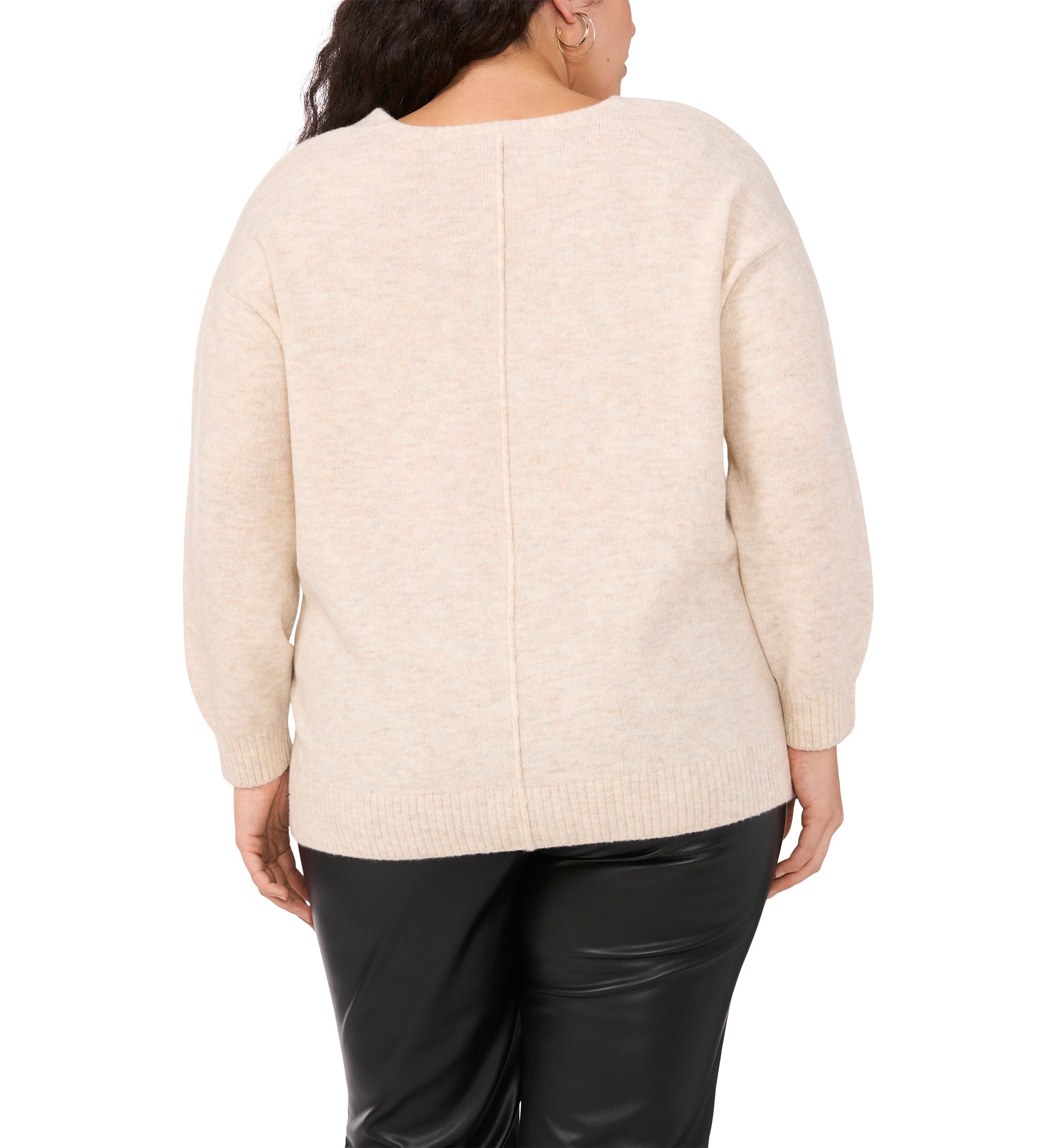 Plus Size V-Neck Cozy Cashmere Sweater