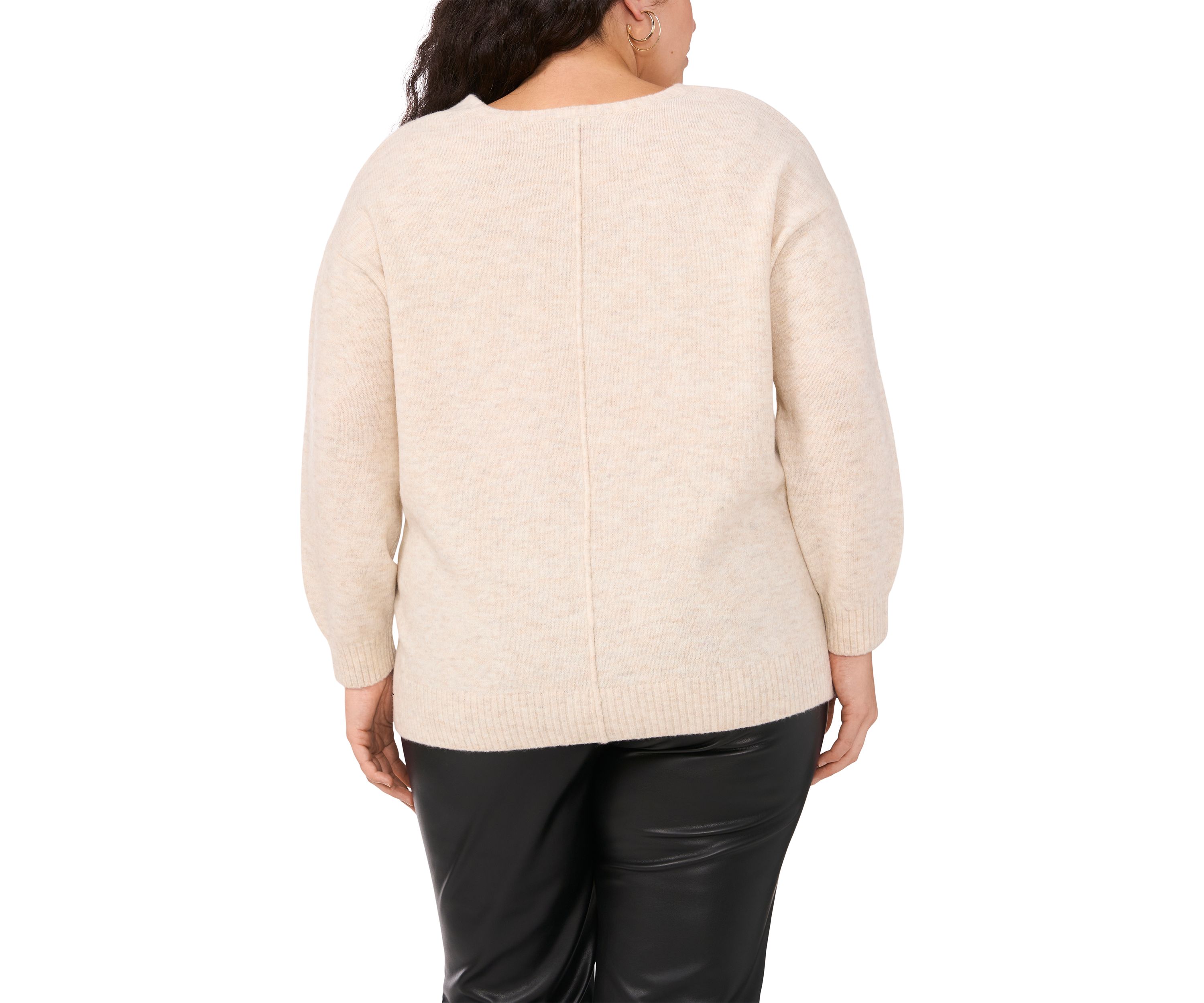 Plus Size V-Neck Cozy Cashmere Sweater