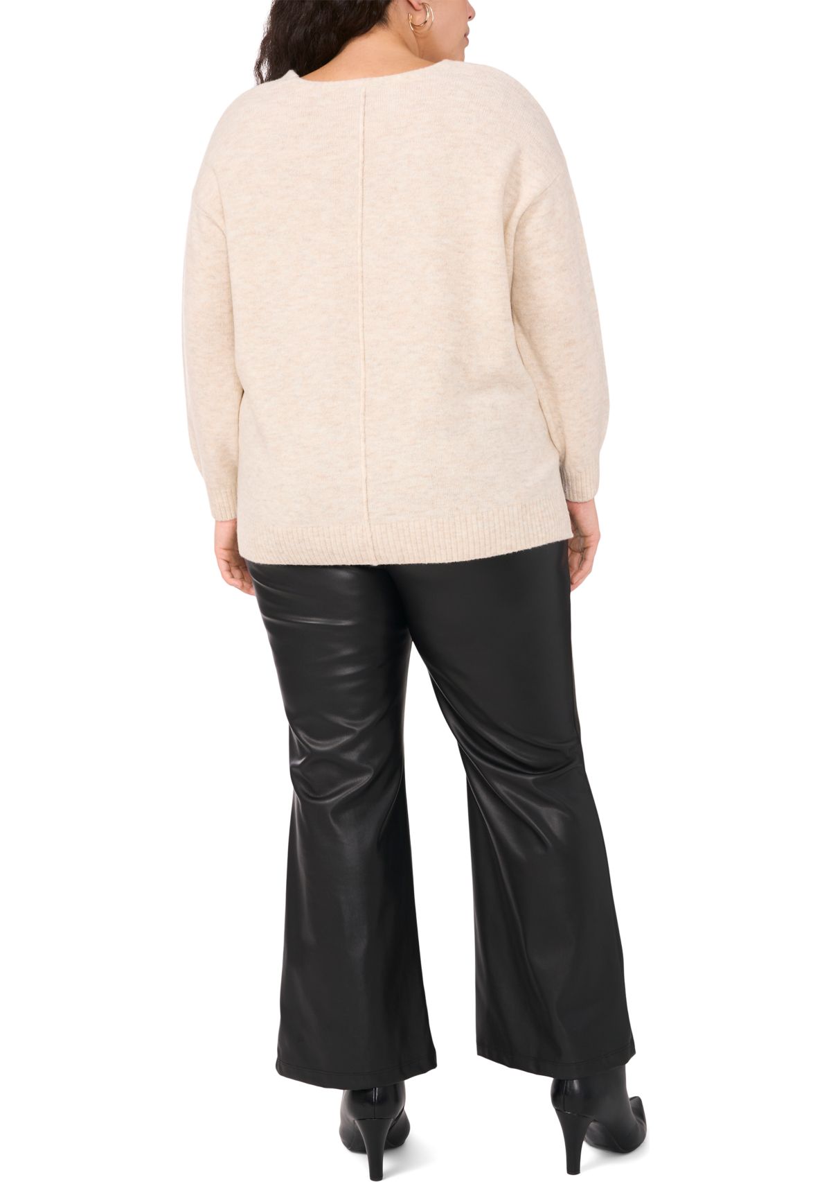 Plus Size V-Neck Cozy Cashmere Sweater
