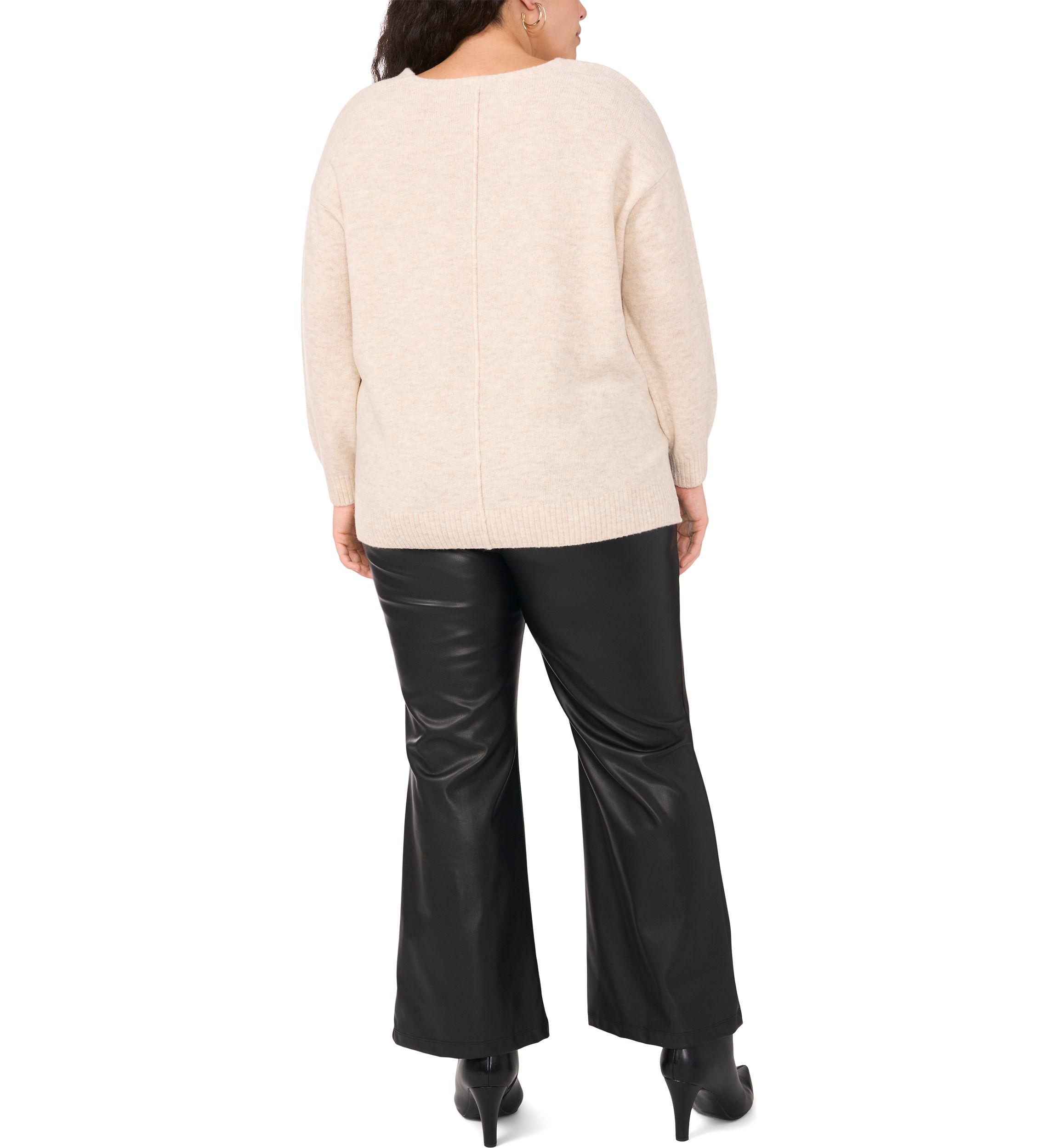 Plus Size V-Neck Cozy Cashmere Sweater