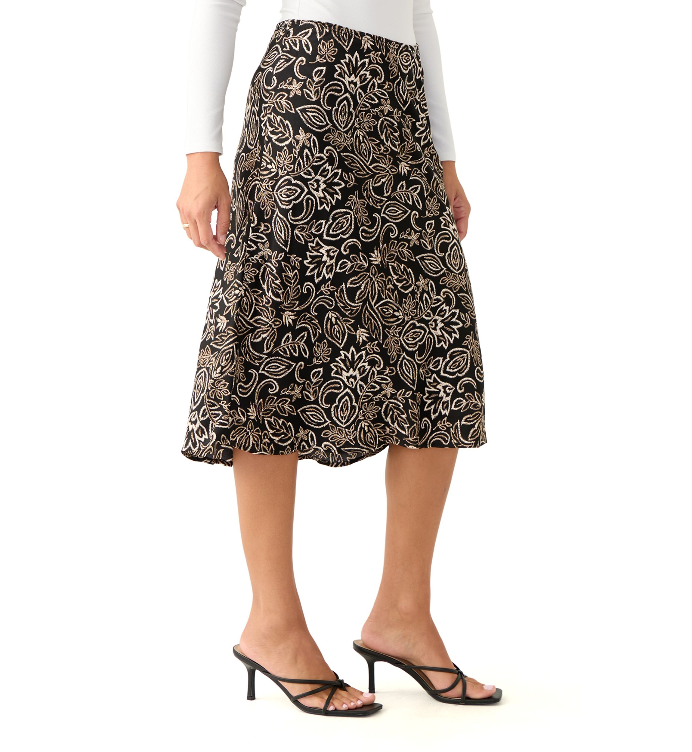 Petite Satin Skirt 