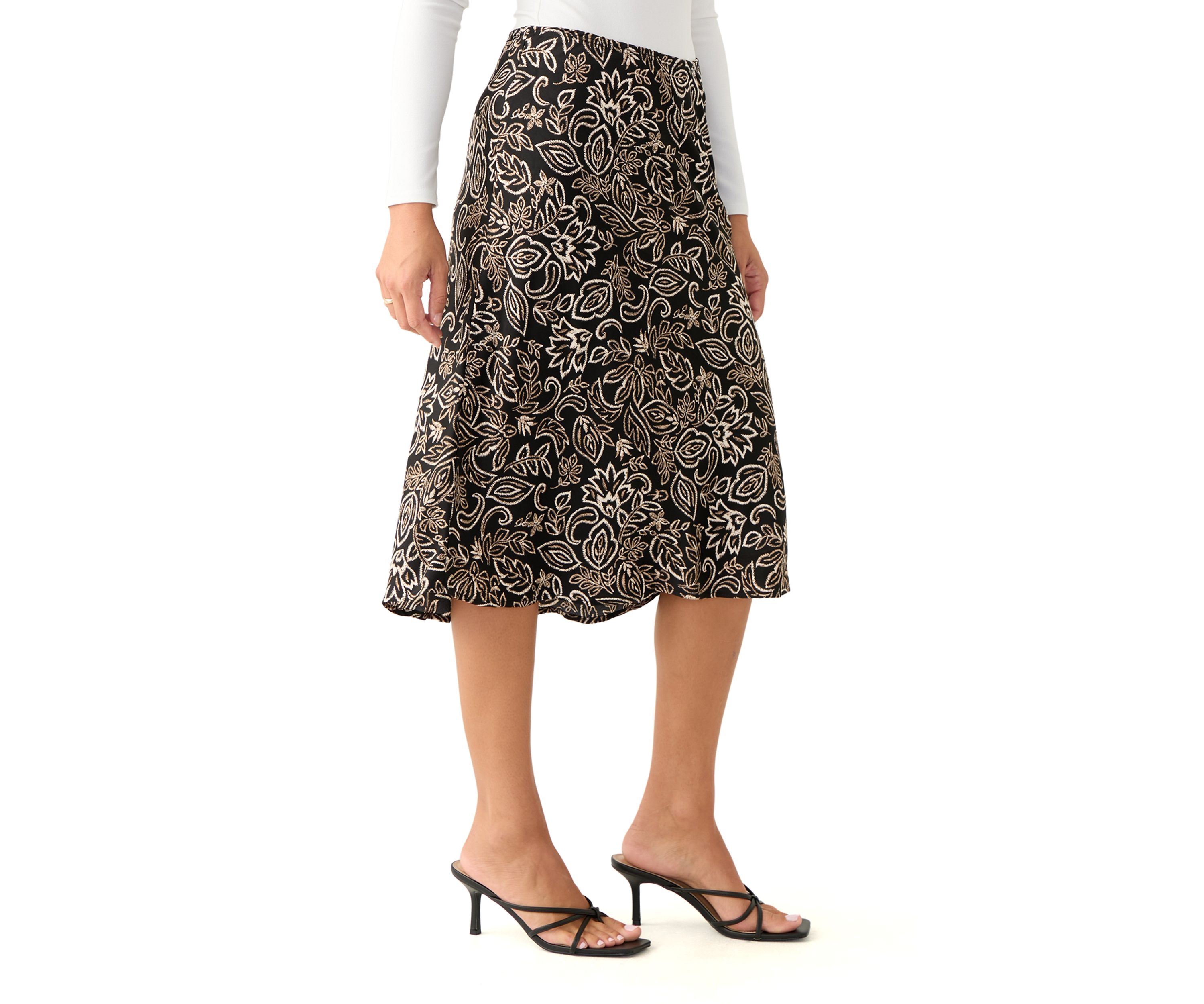 Petite Satin Skirt 