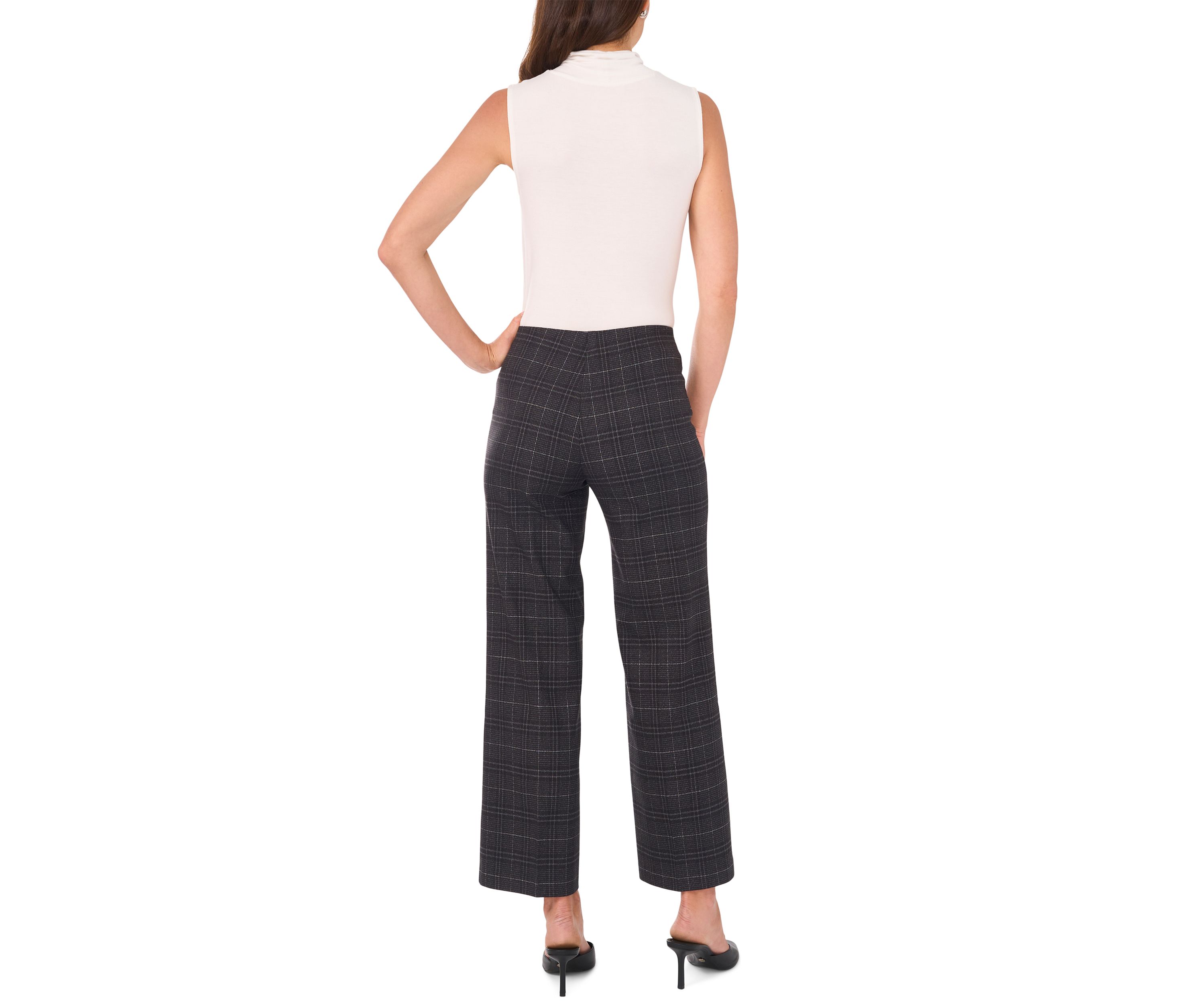 Petite Wide Leg Ponte Pants