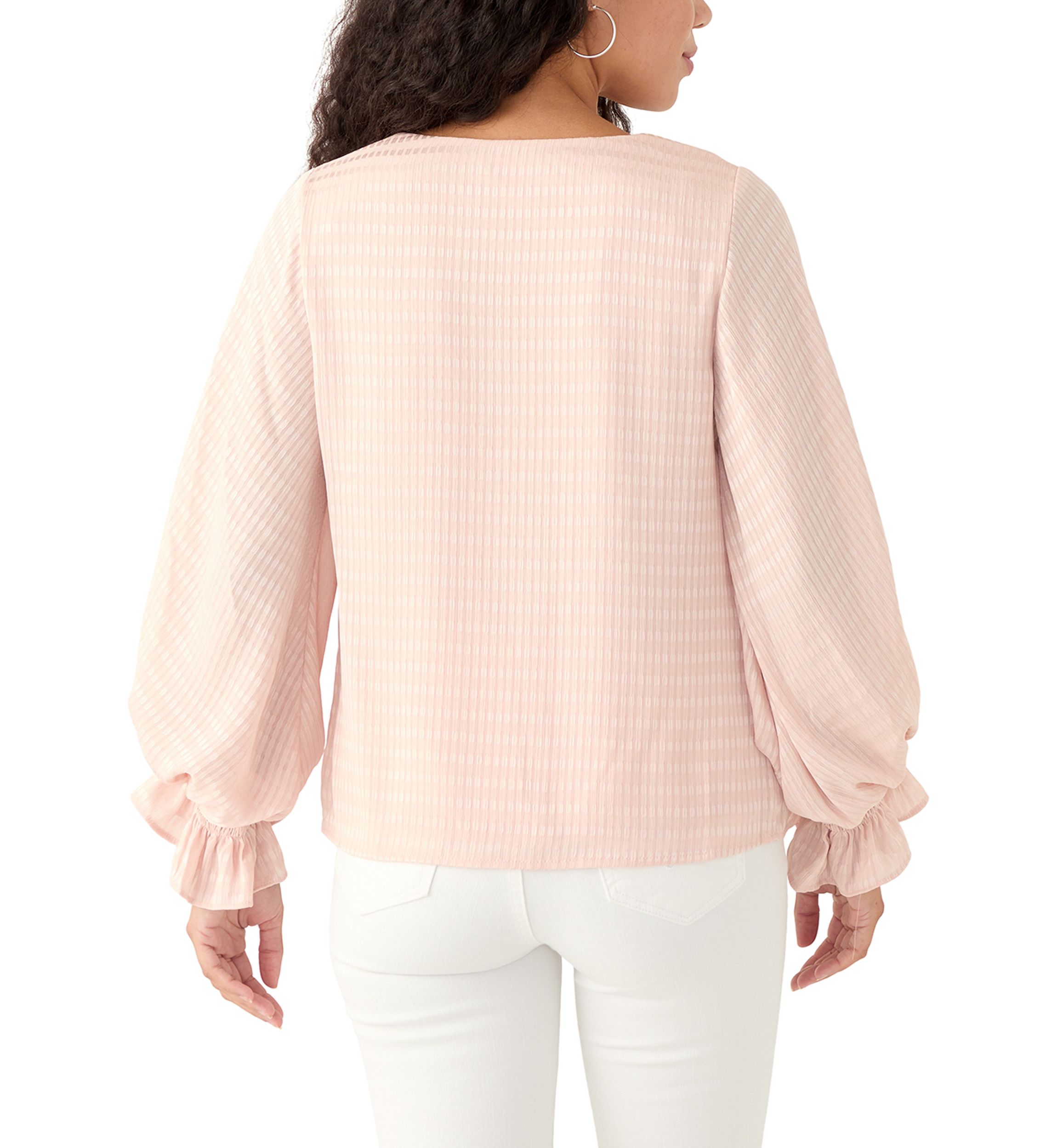Petite V-Neck Smock Blouse