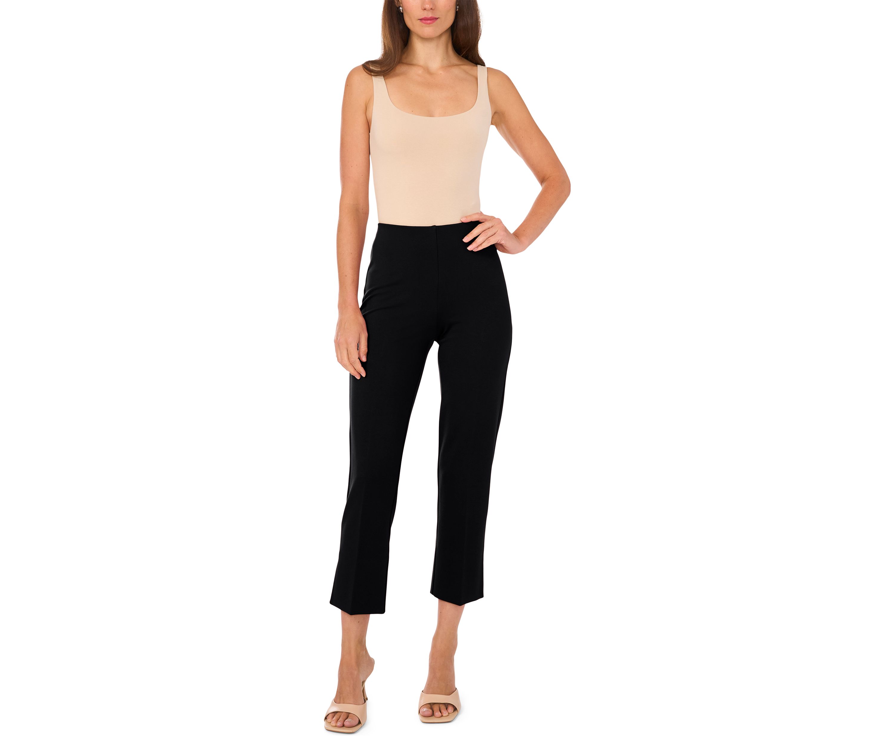 Petite Ponte Side Slit Pants