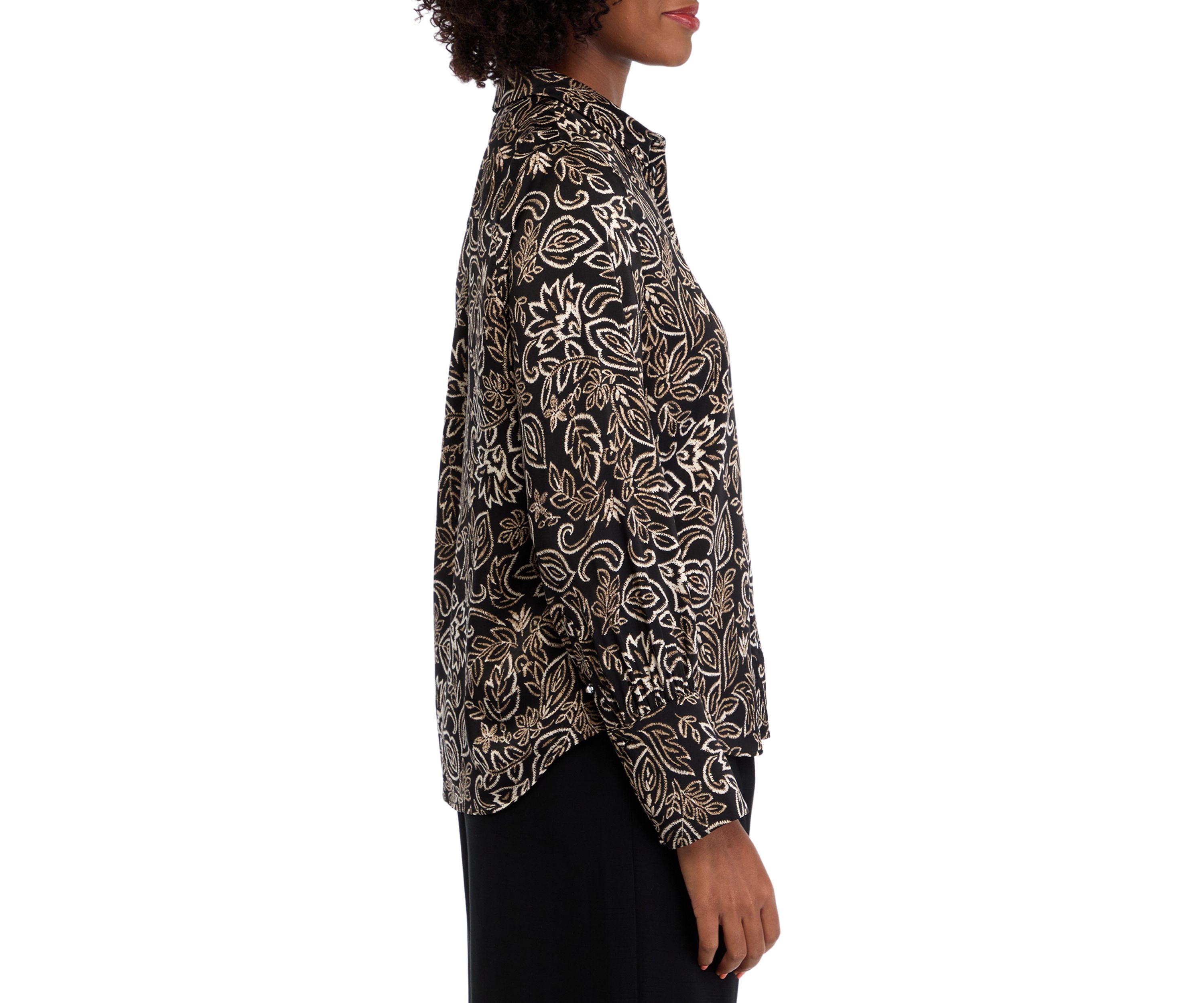 Womens Long Sleeve Dolman Blouse