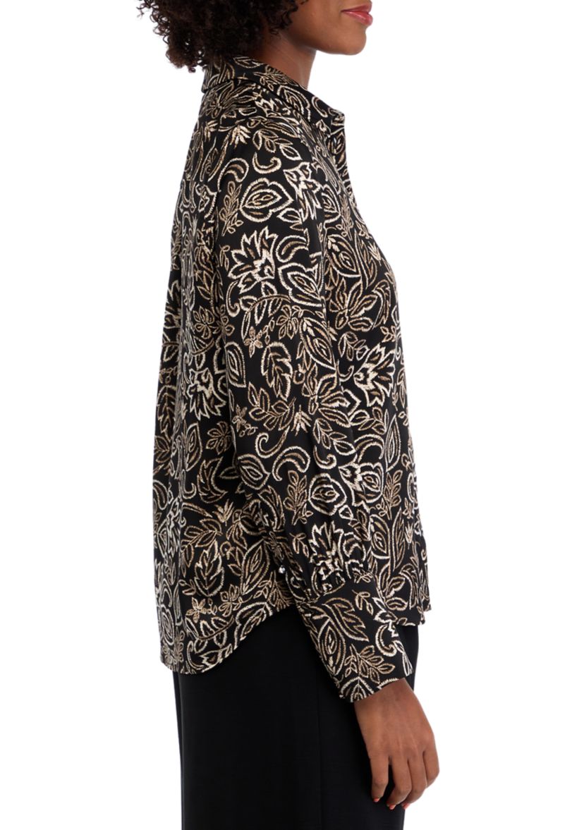Womens Long Sleeve Dolman Blouse