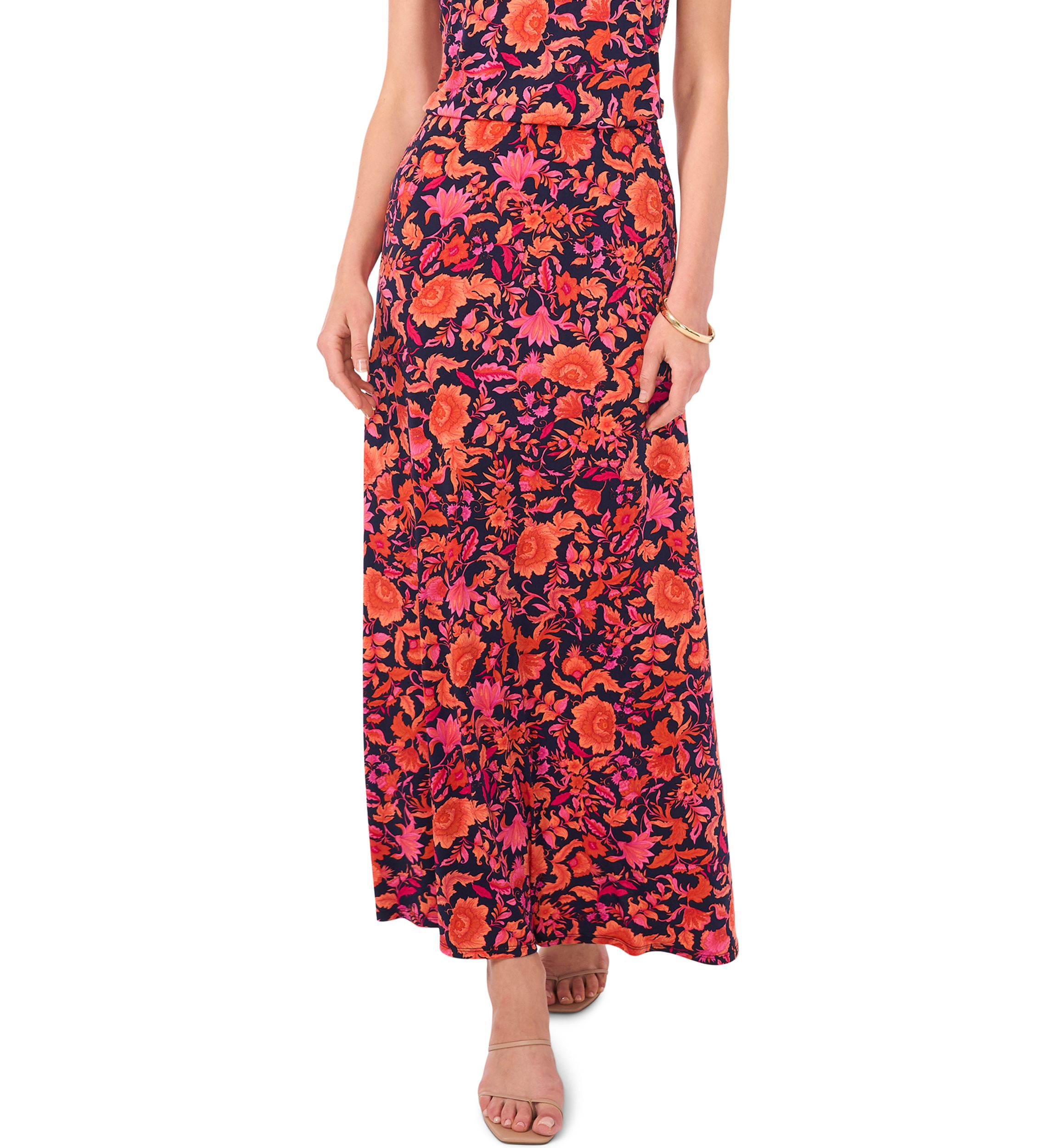 Womens Wild Orchid Midi Skirt 