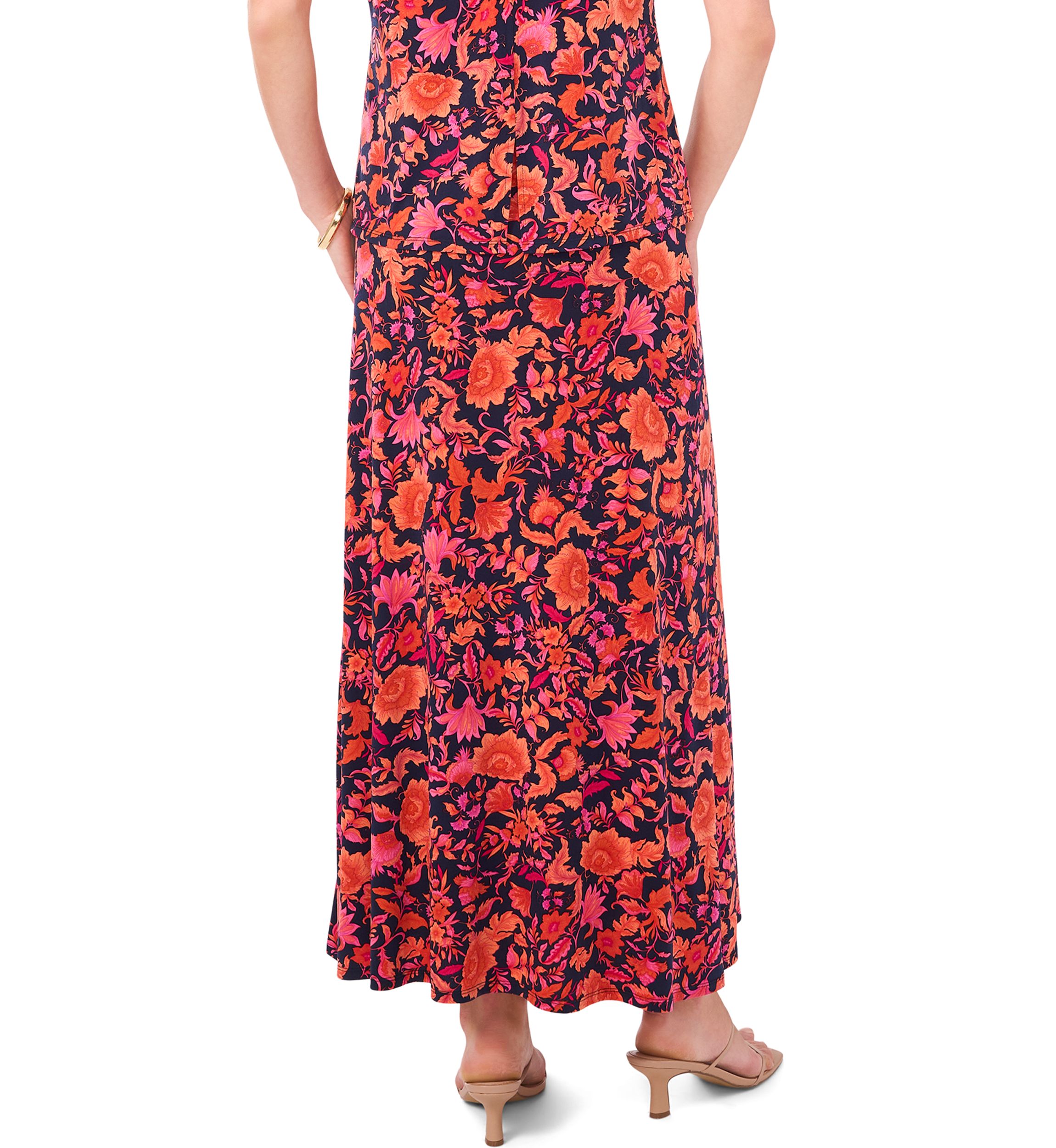 Womens Wild Orchid Midi Skirt 