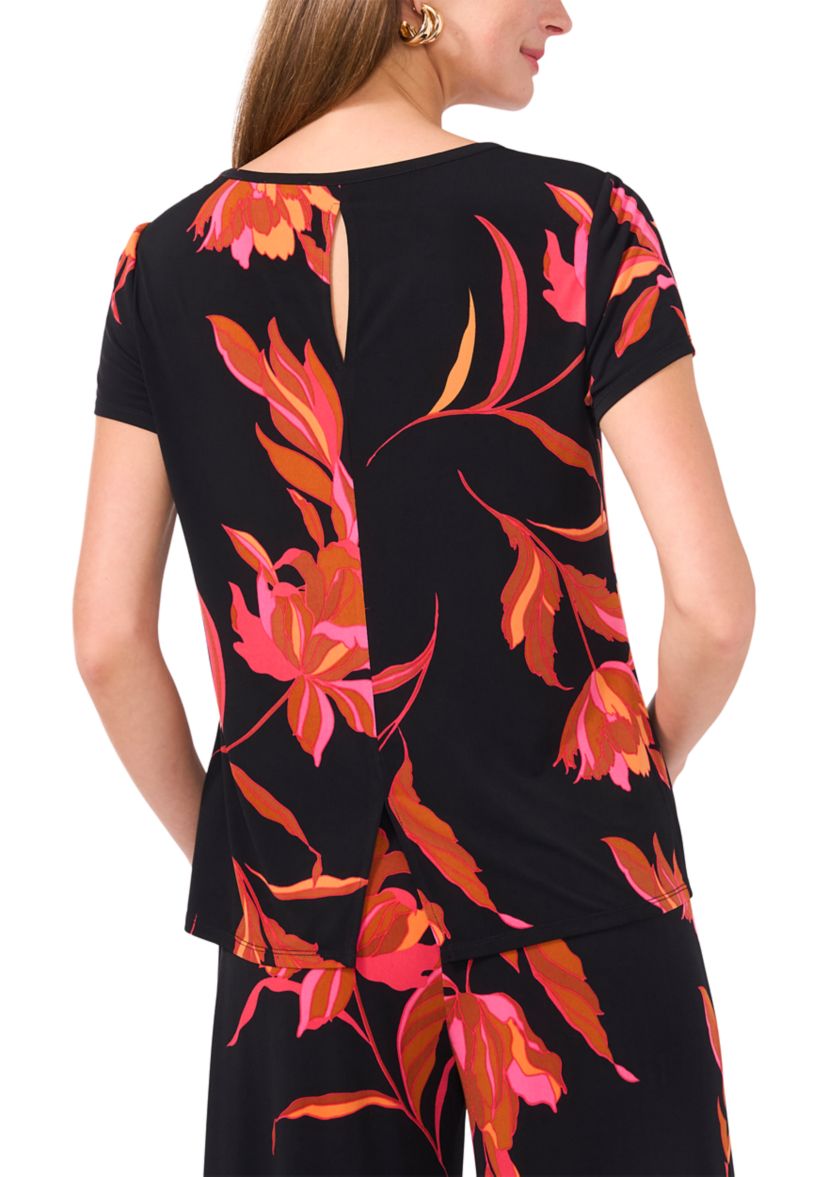 Womens Short Sleeve Printed Top