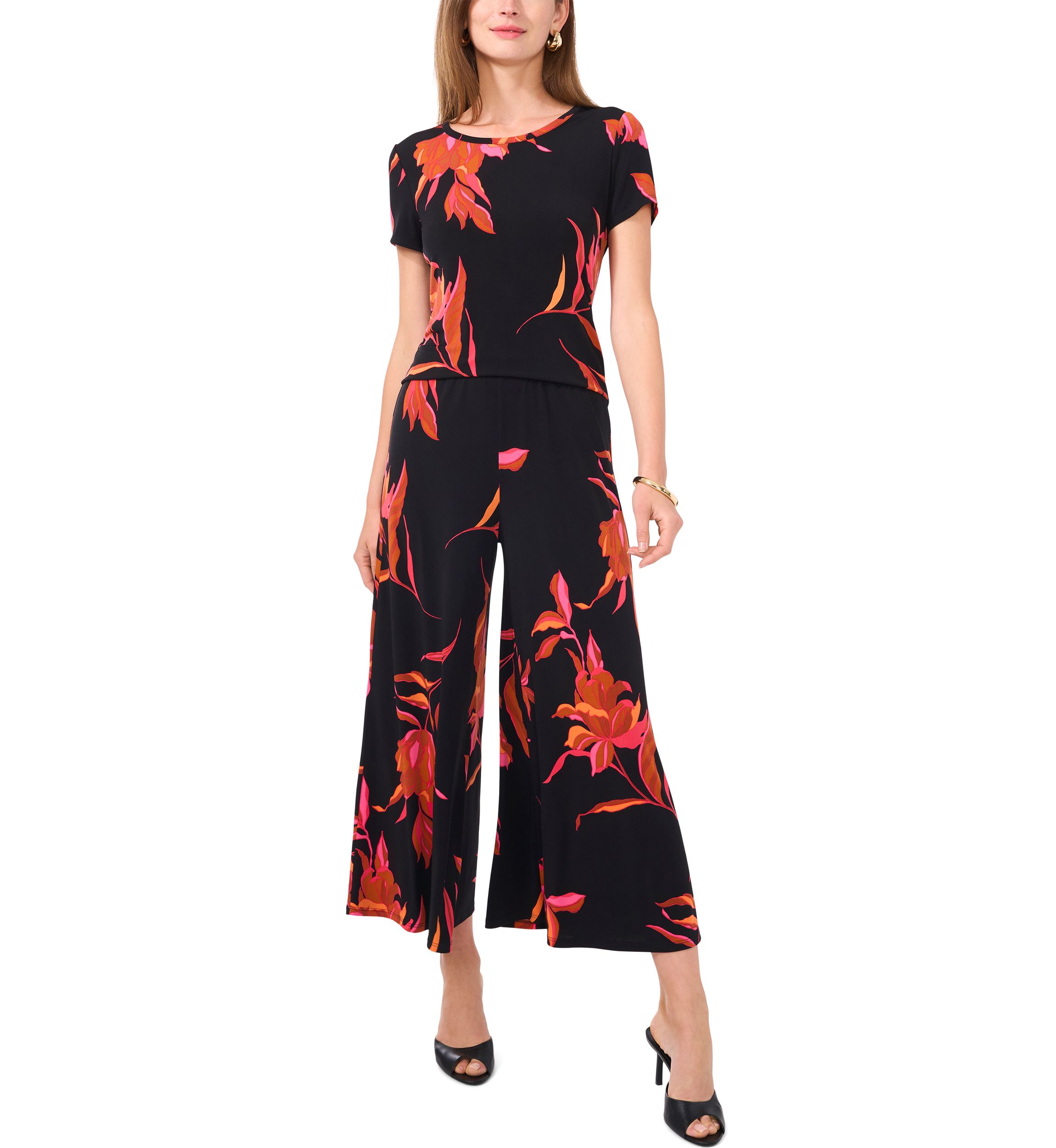Womens Short Sleeve Printed Top