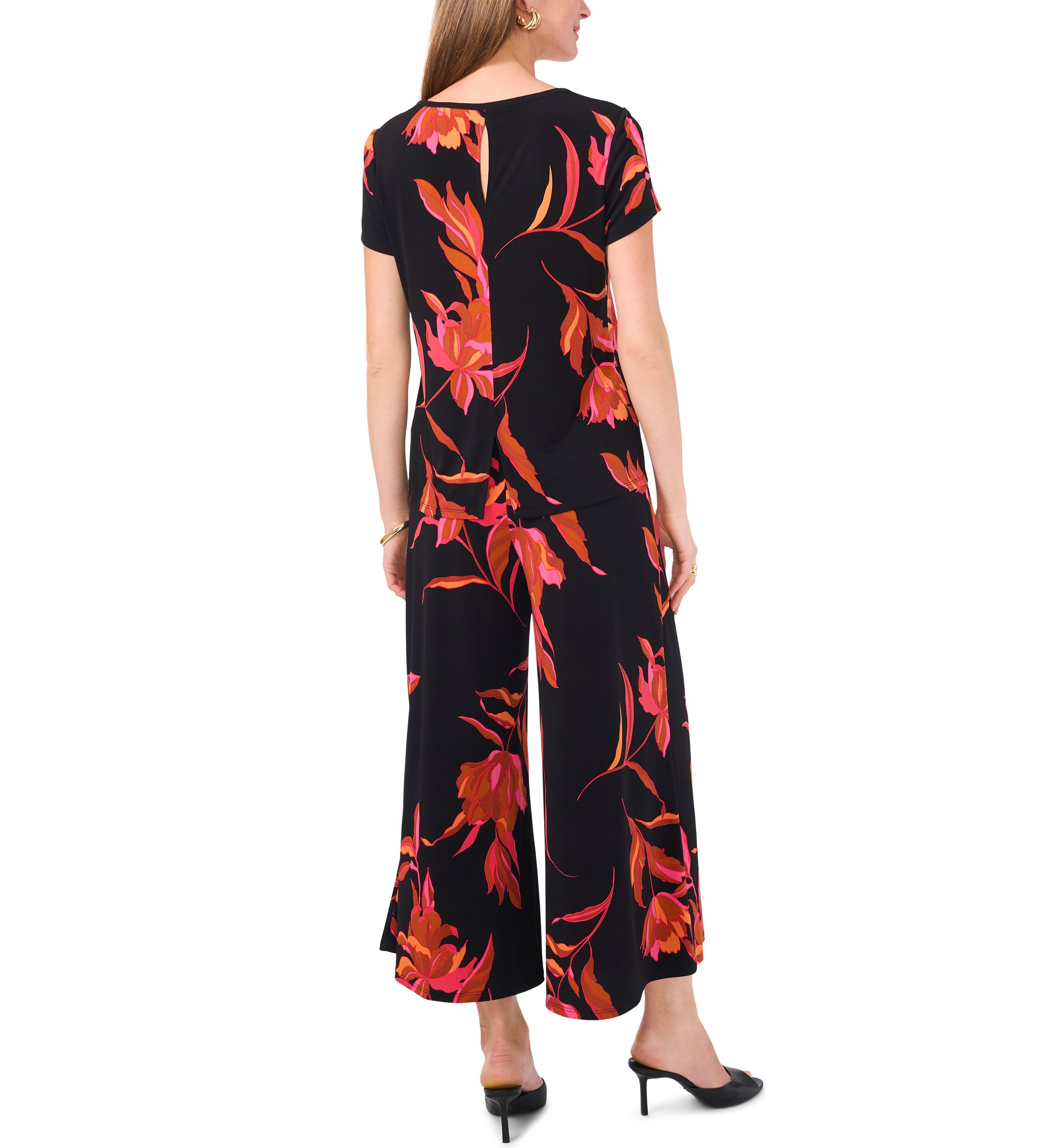 Womens Short Sleeve Printed Top
