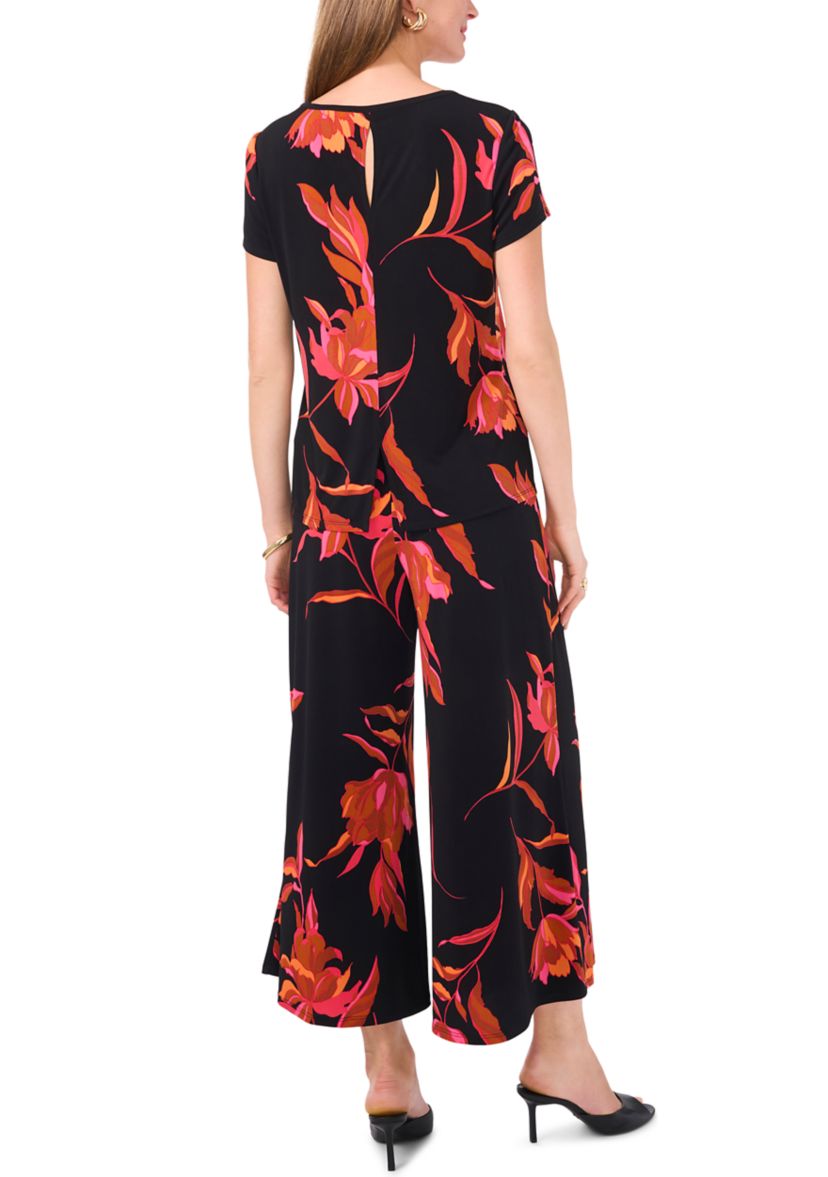 Womens Short Sleeve Printed Top