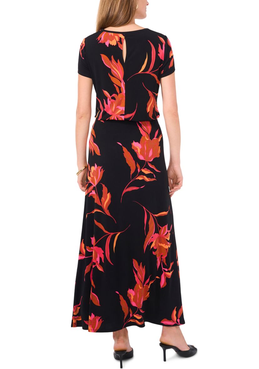 Womens Floral Midi Skirt