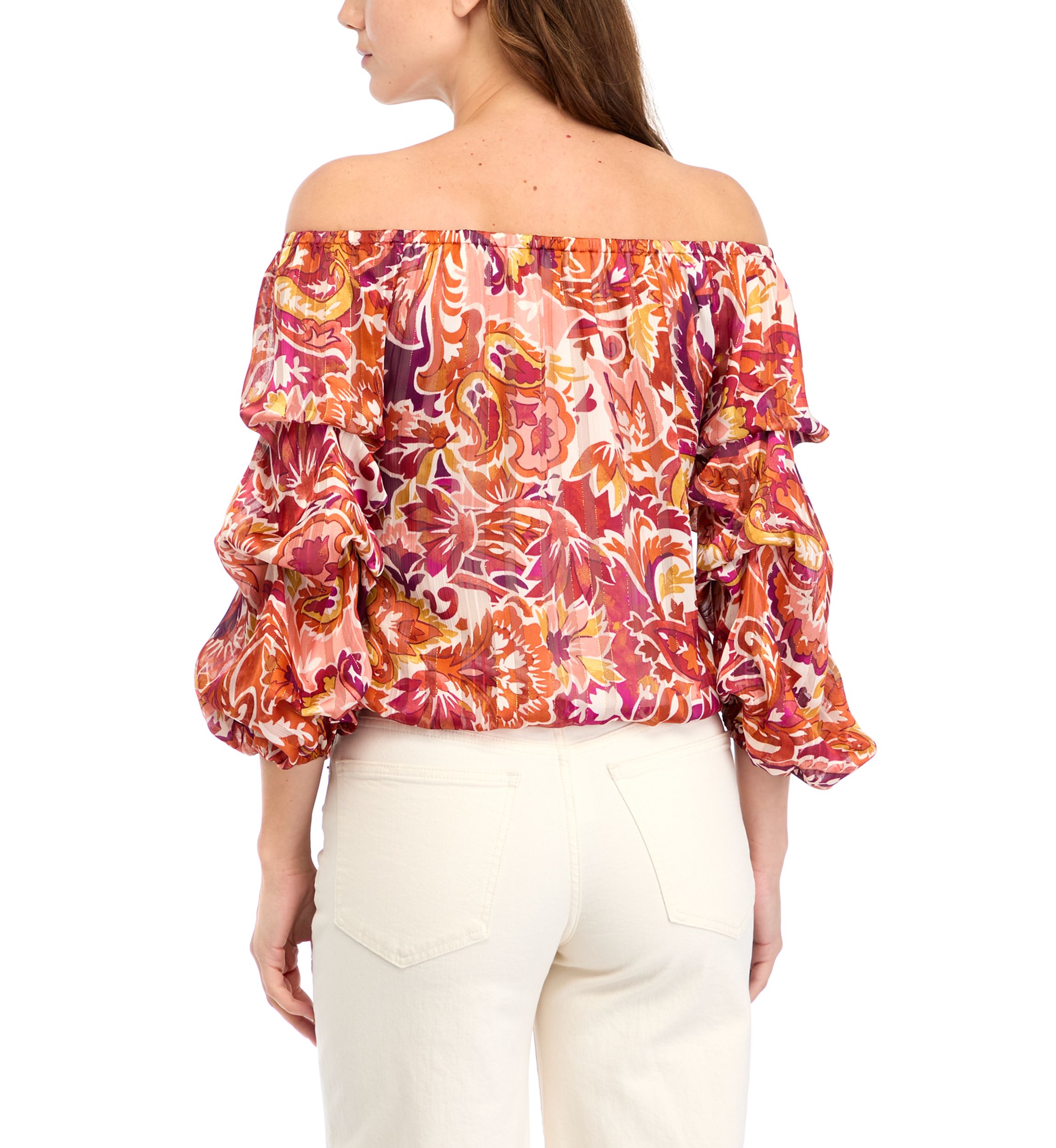 Womens Off the Shoulder Cha Cha Sleeve Blouse