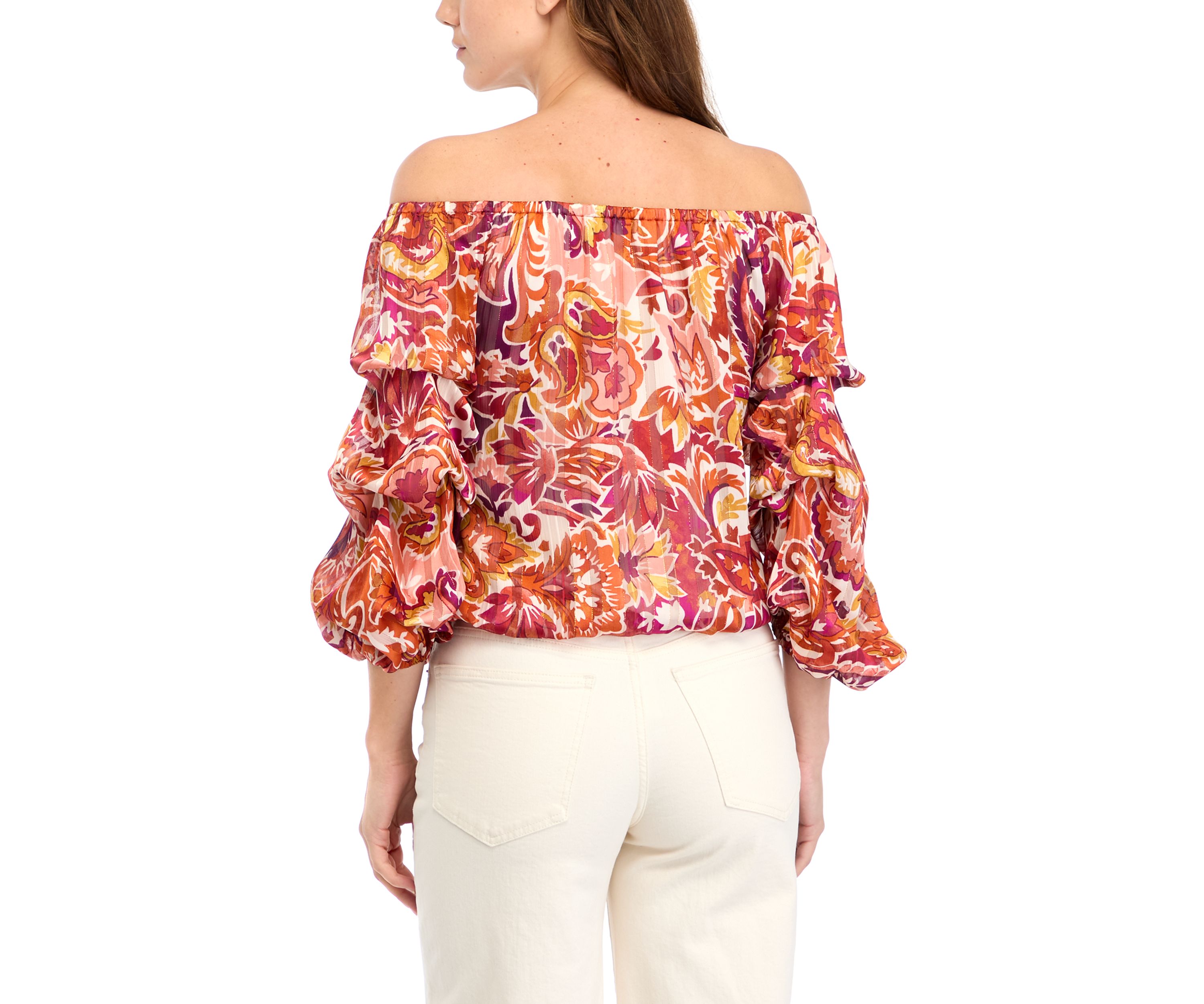 Womens Off the Shoulder Cha Cha Sleeve Blouse