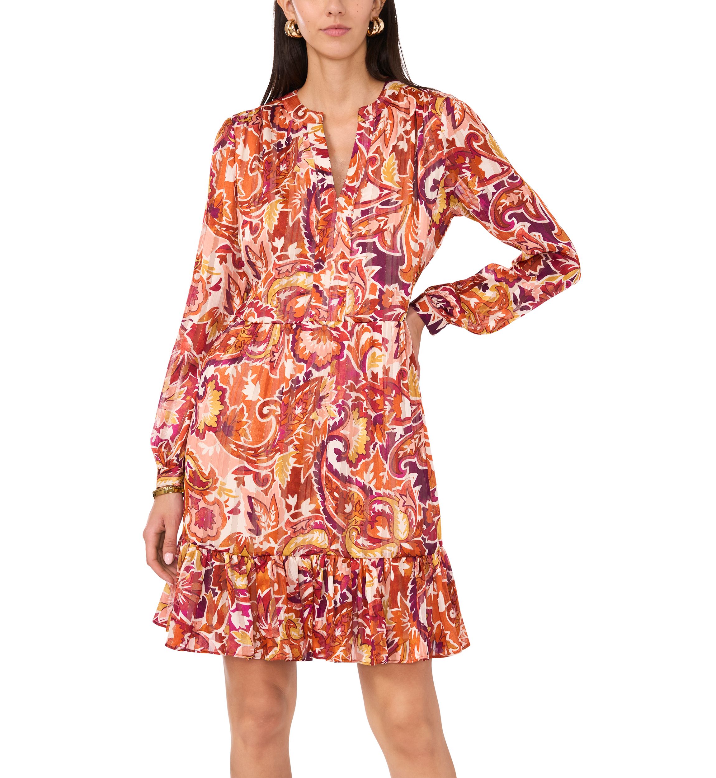 Womens Printed Babydoll Dress