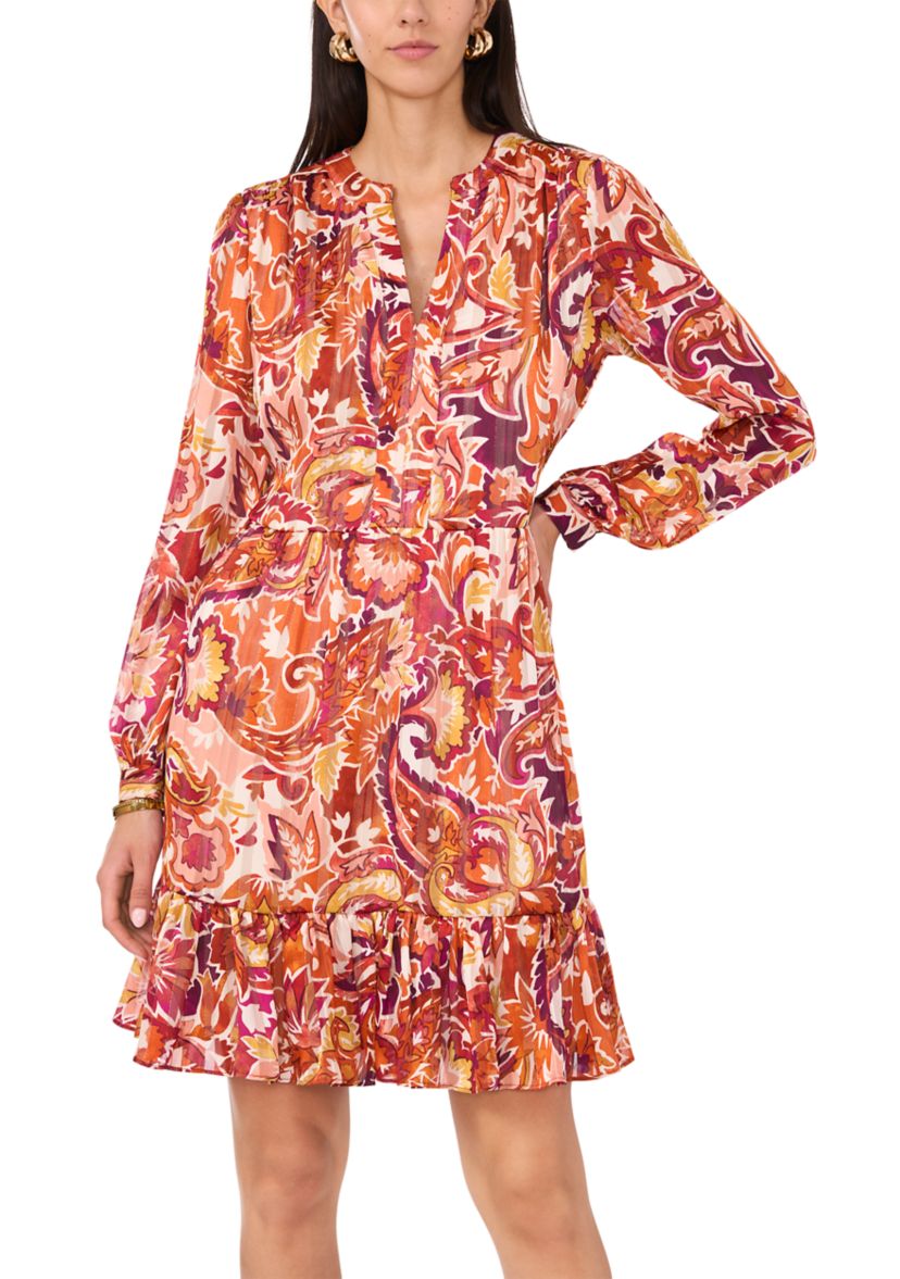 Womens Printed Babydoll Dress
