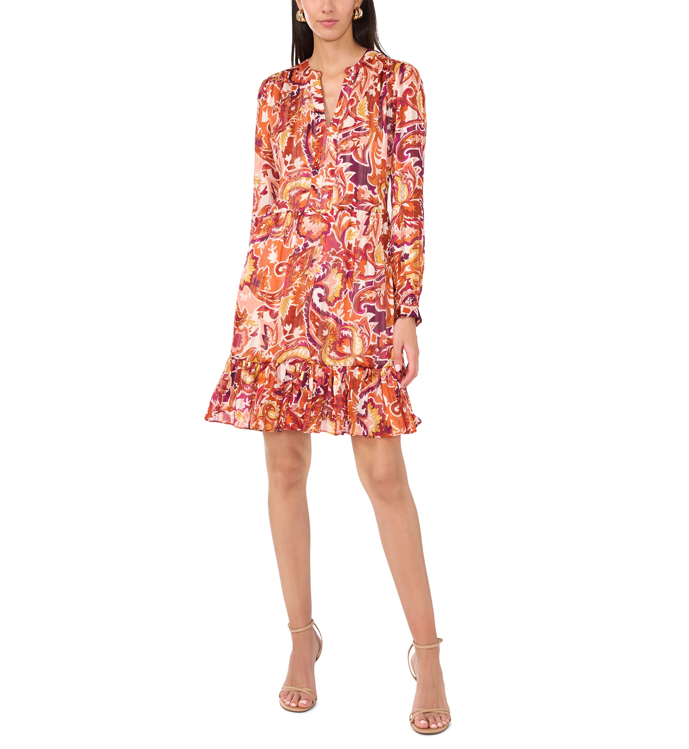 Womens Printed Babydoll Dress