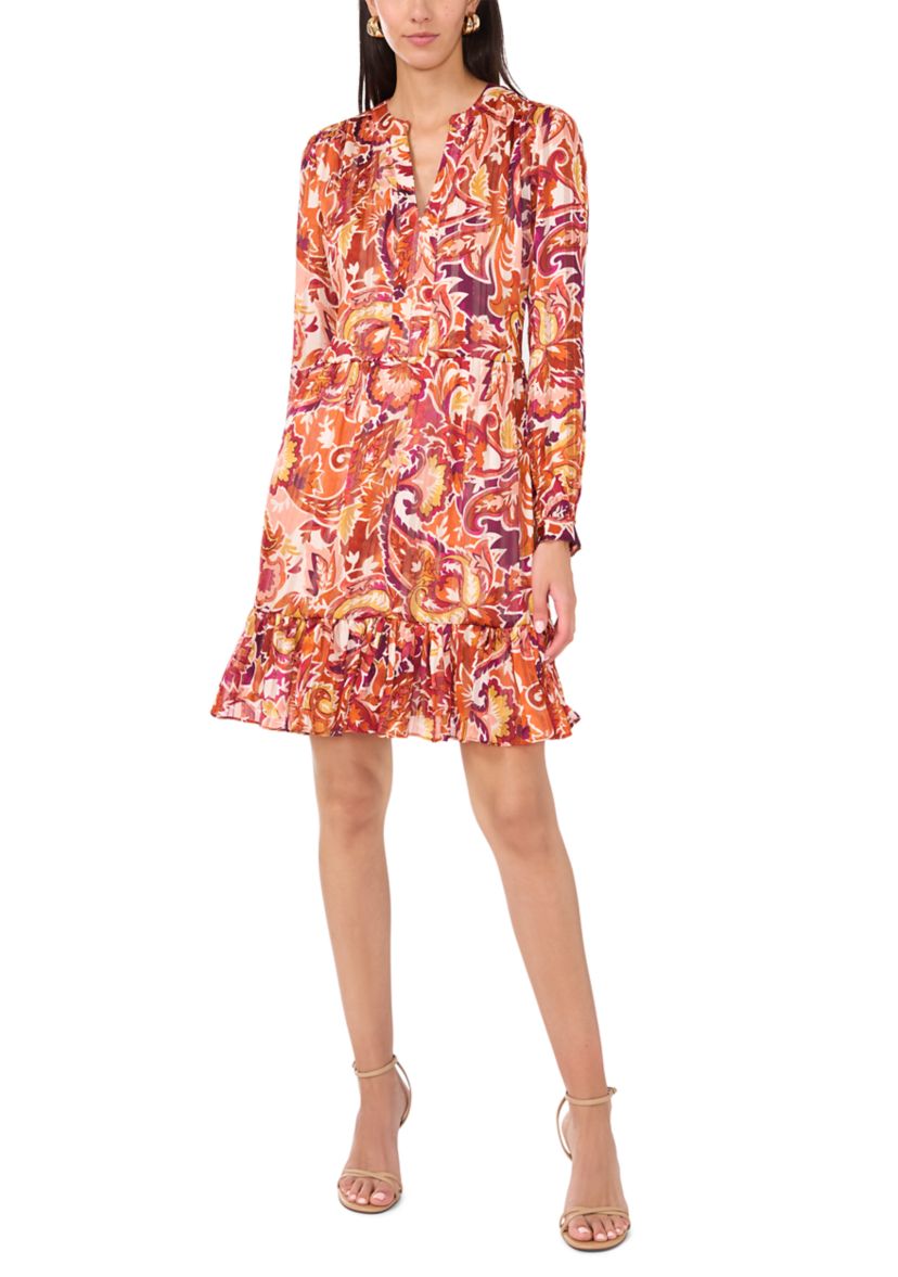 Womens Printed Babydoll Dress