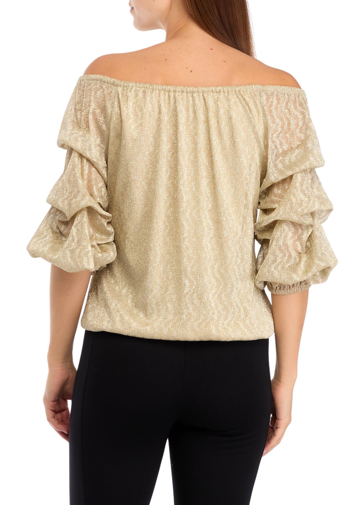 Womens Off the Shoulder Cha Cha Sleeve Top