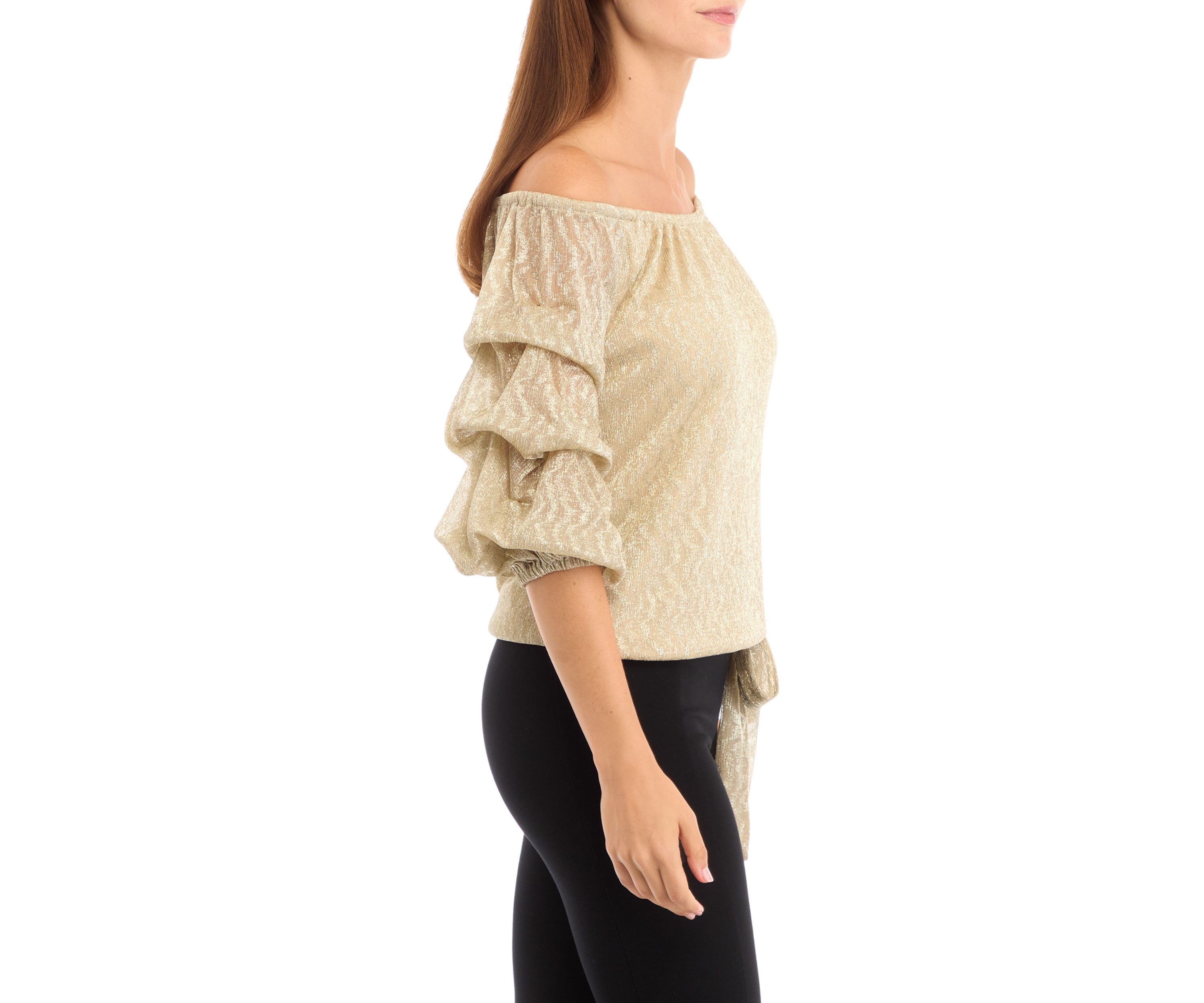 Womens Off the Shoulder Cha Cha Sleeve Top