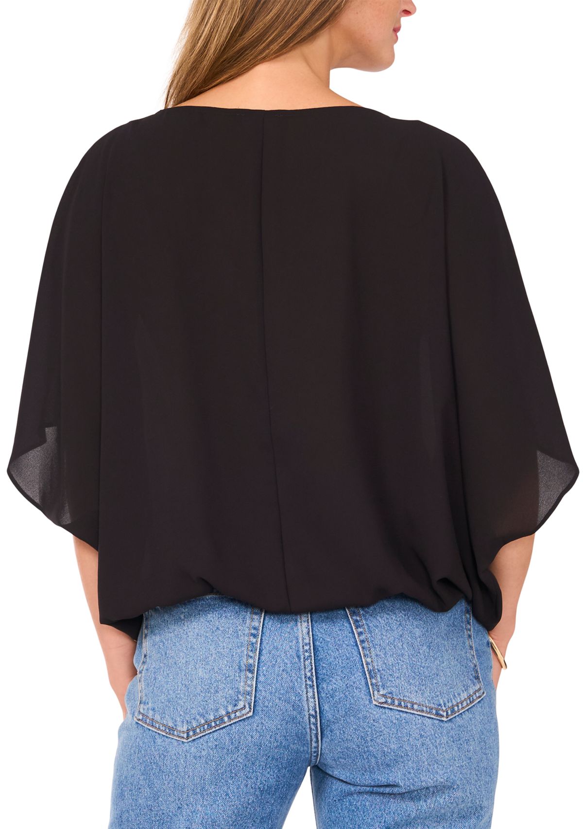 Womens Hi Low Solid Blouse