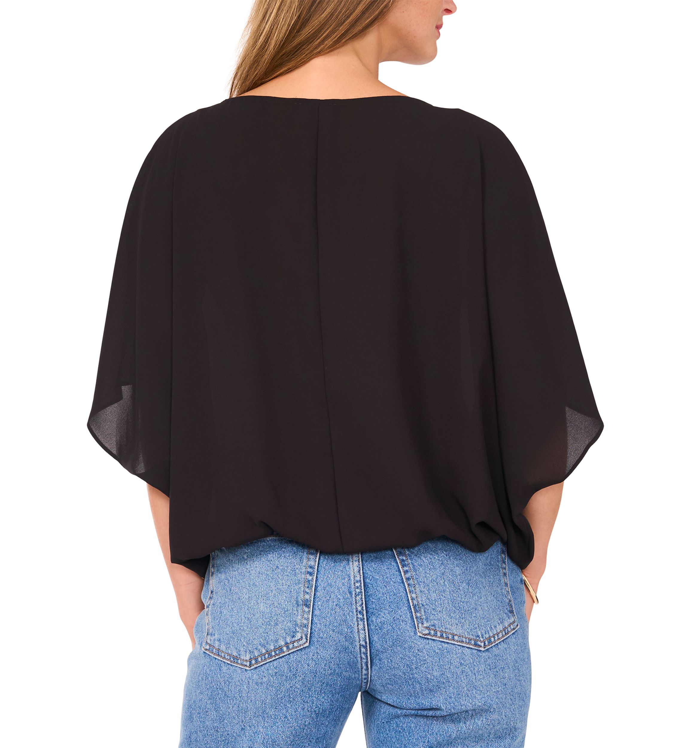 Womens Hi Low Solid Blouse