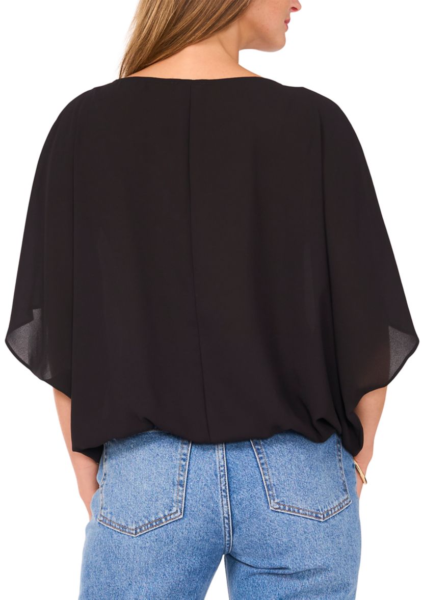 Womens Hi Low Solid Blouse