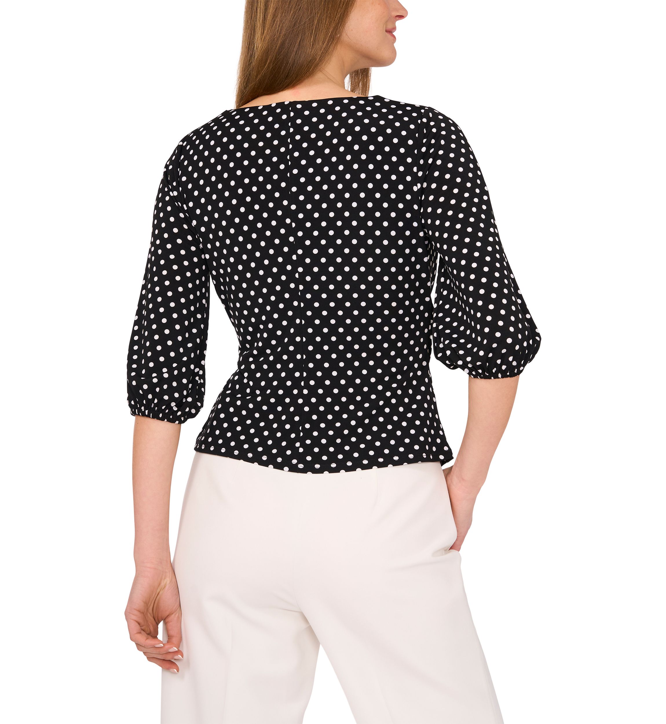 Petite 3/4 Sleeve V-Neck Top