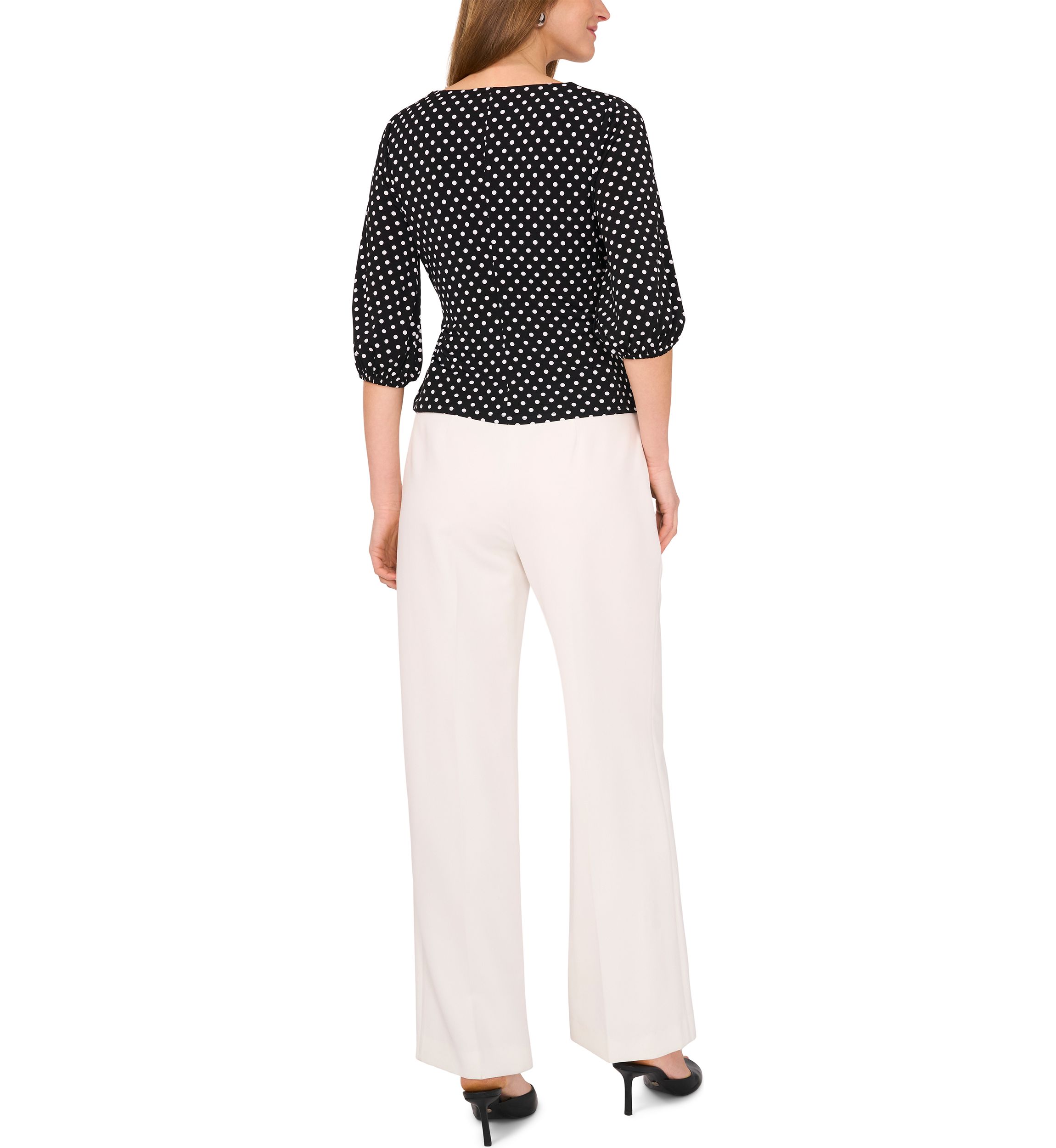 Petite 3/4 Sleeve V-Neck Top