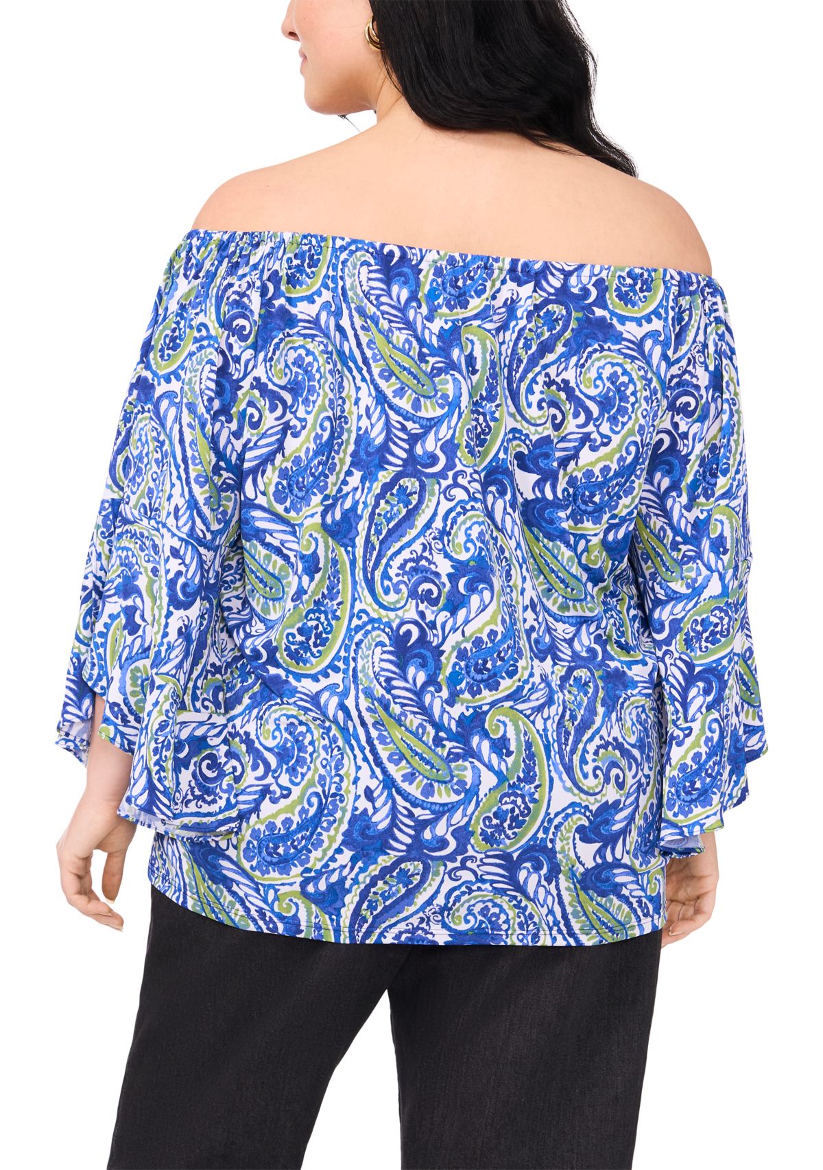 Vince Camuto Plus Size Off the Shoulder Solid Ruffle Sleeve Top | Belk
