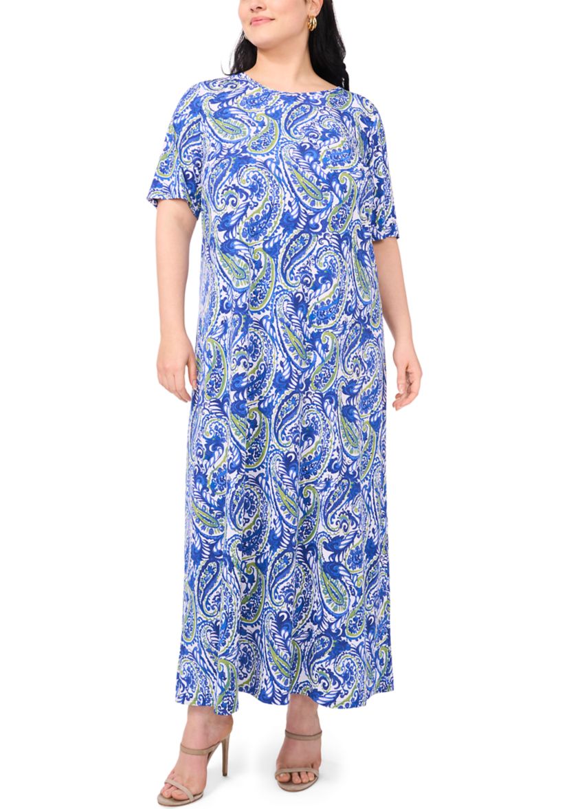 Plus Size Elbow Sleeve Dress