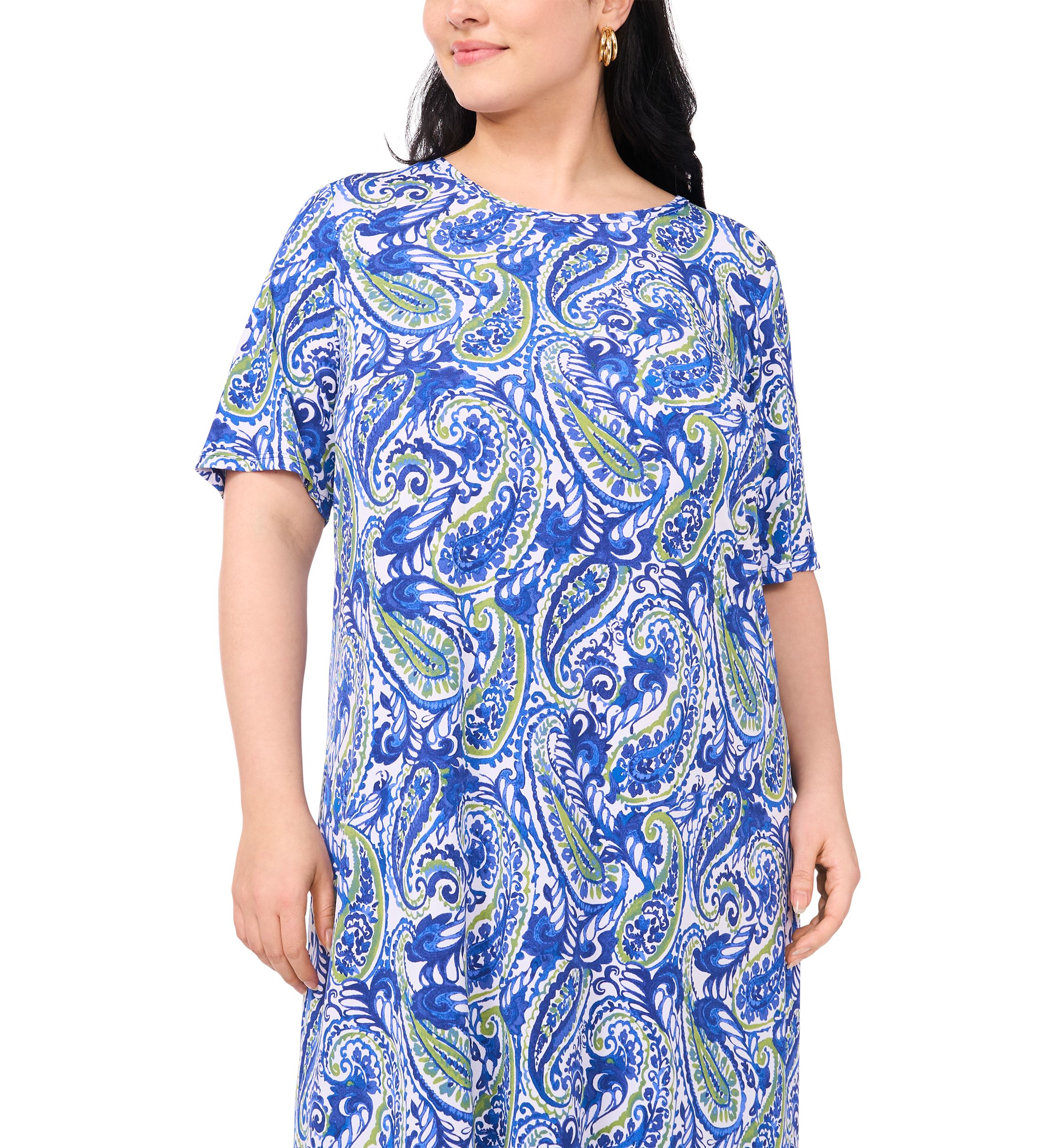 Plus Size Elbow Sleeve Dress