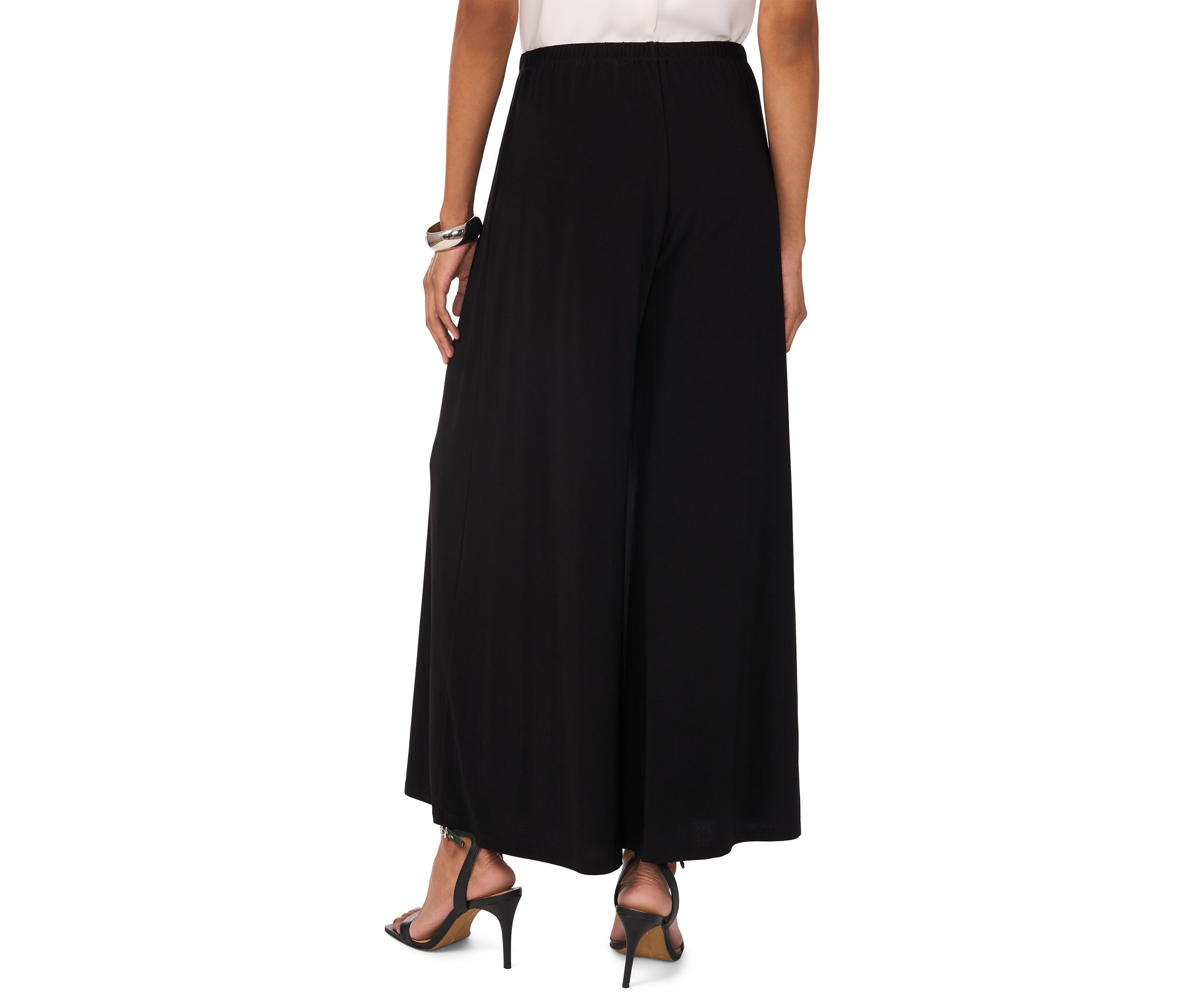 Womens Solid Wide Leg Pants