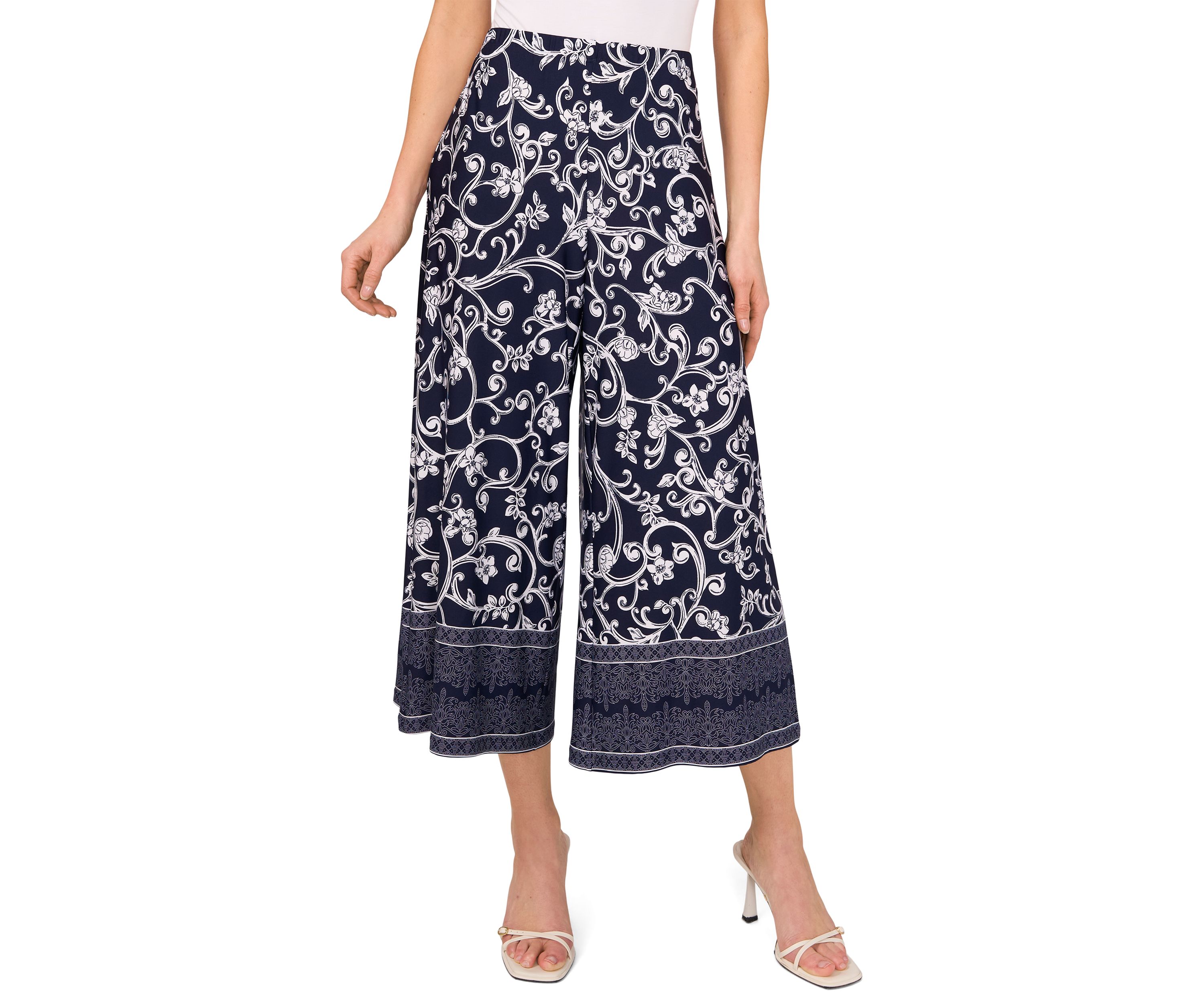 Petite Wide Leg Cropped Pants 