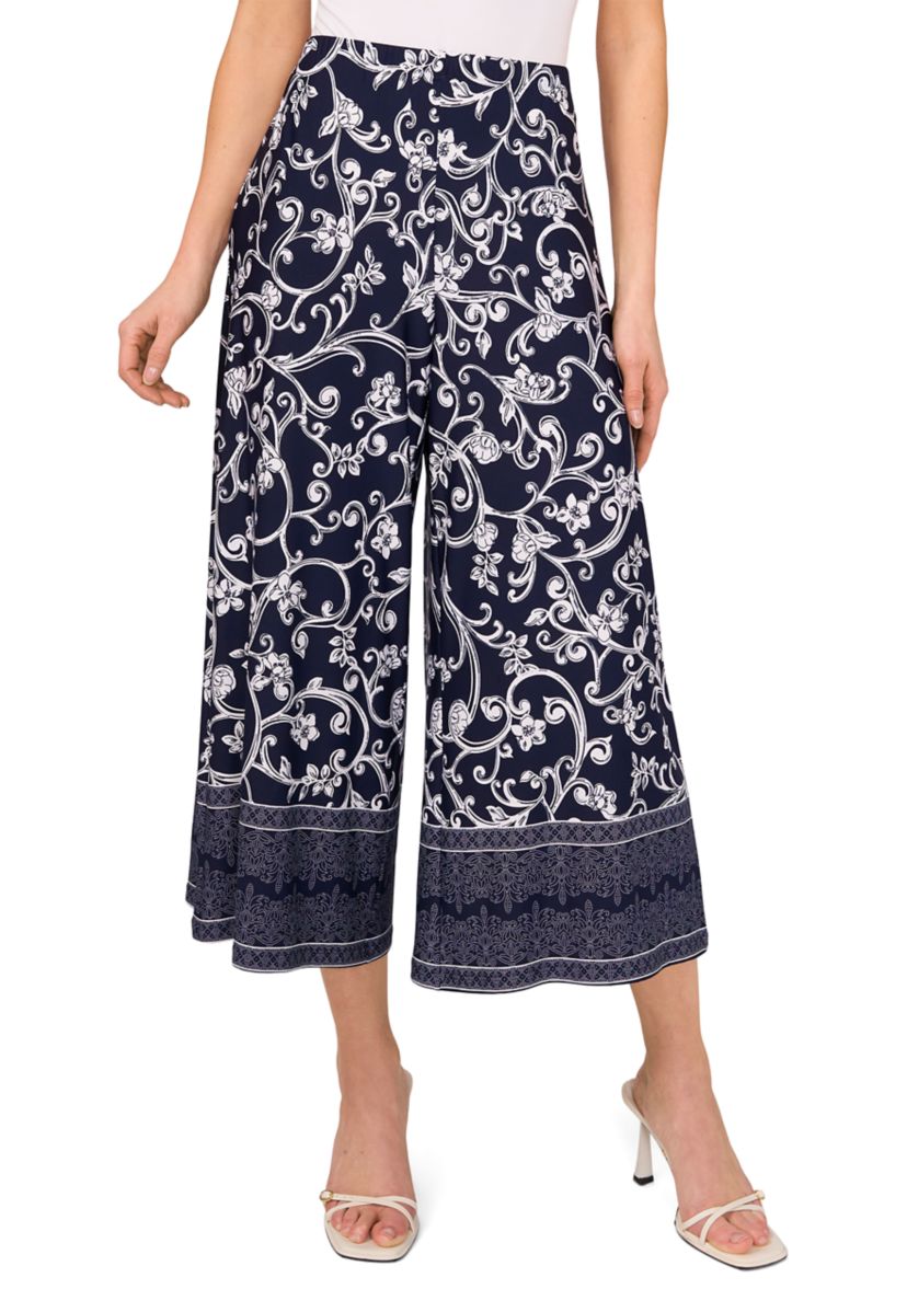 Petite Wide Leg Cropped Pants 