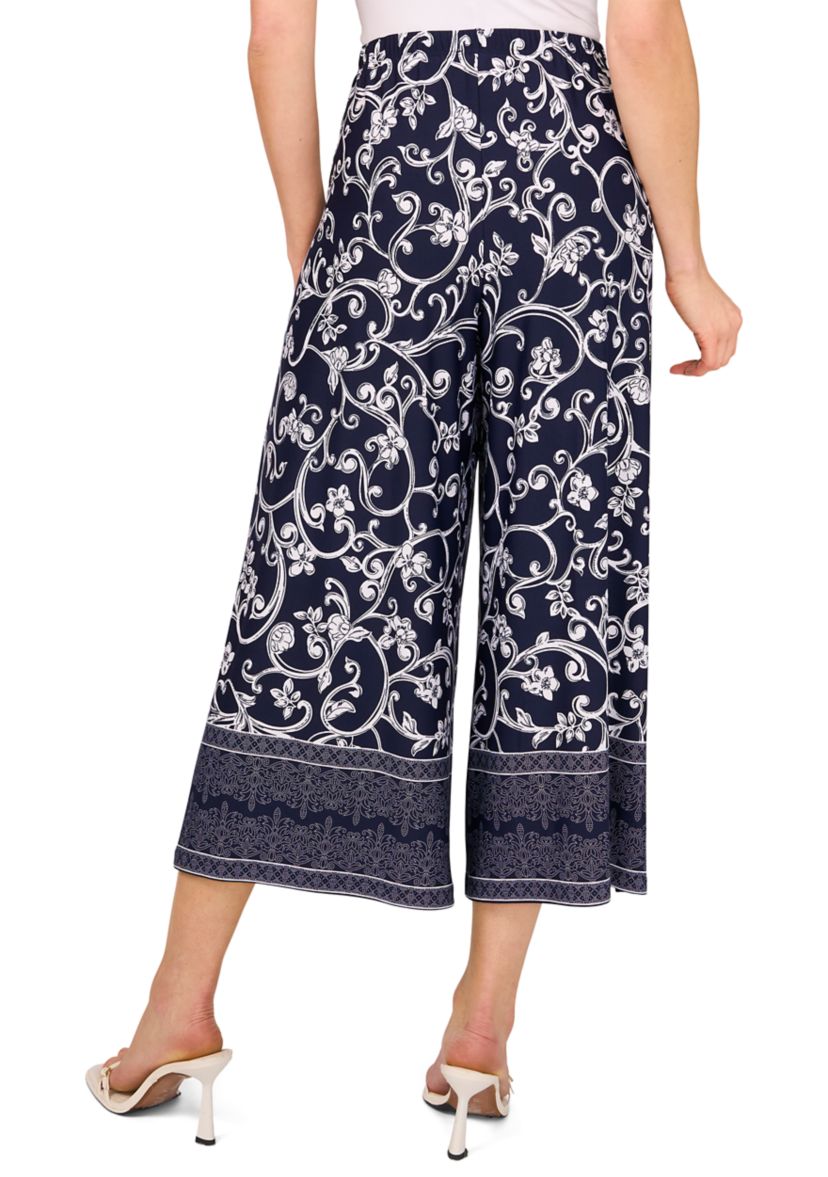 Petite Wide Leg Cropped Pants 