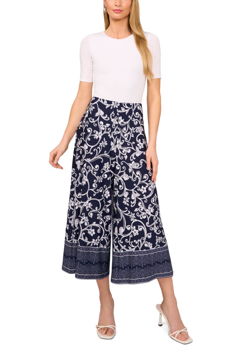Petite Wide Leg Cropped Pants 