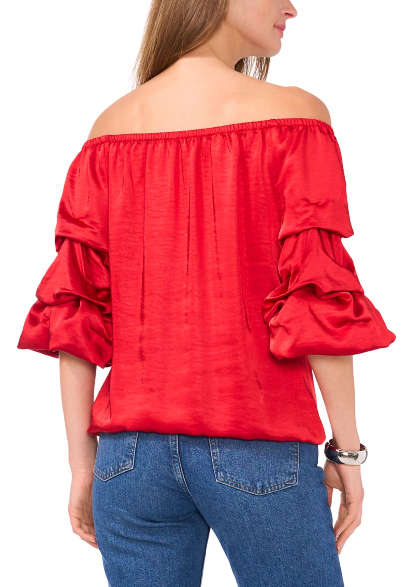 Womens Off the Shoulder Cha Cha Sleeve Top